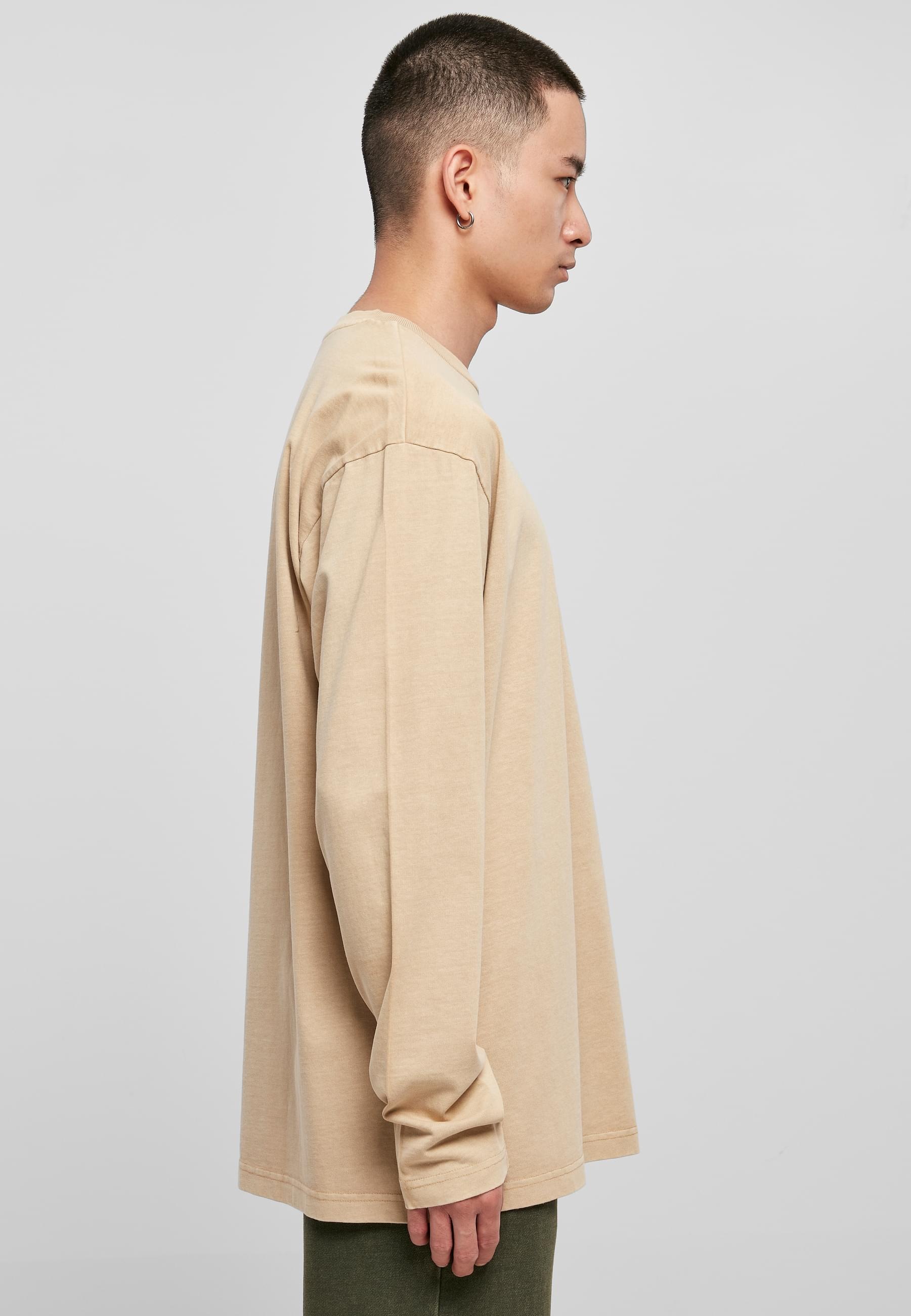 URBAN CLASSICS T-Shirt »Urban Classics Herren Heavy Oversized Garment Dye Longsleeve«, (1 tlg.)