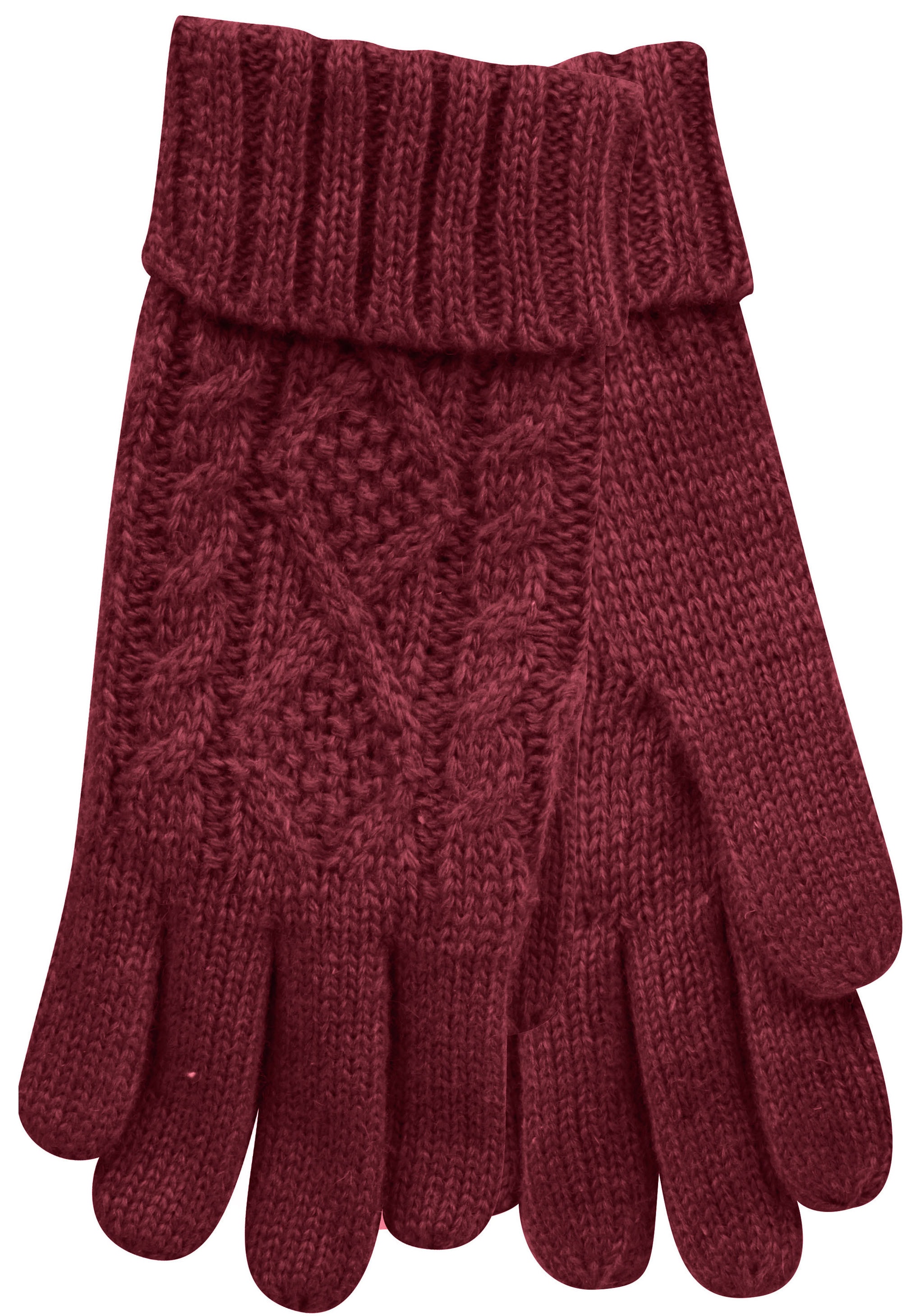 Capelli New York Strickhandschuhe, mit elegantem Zopfstrickmuster günstig online kaufen