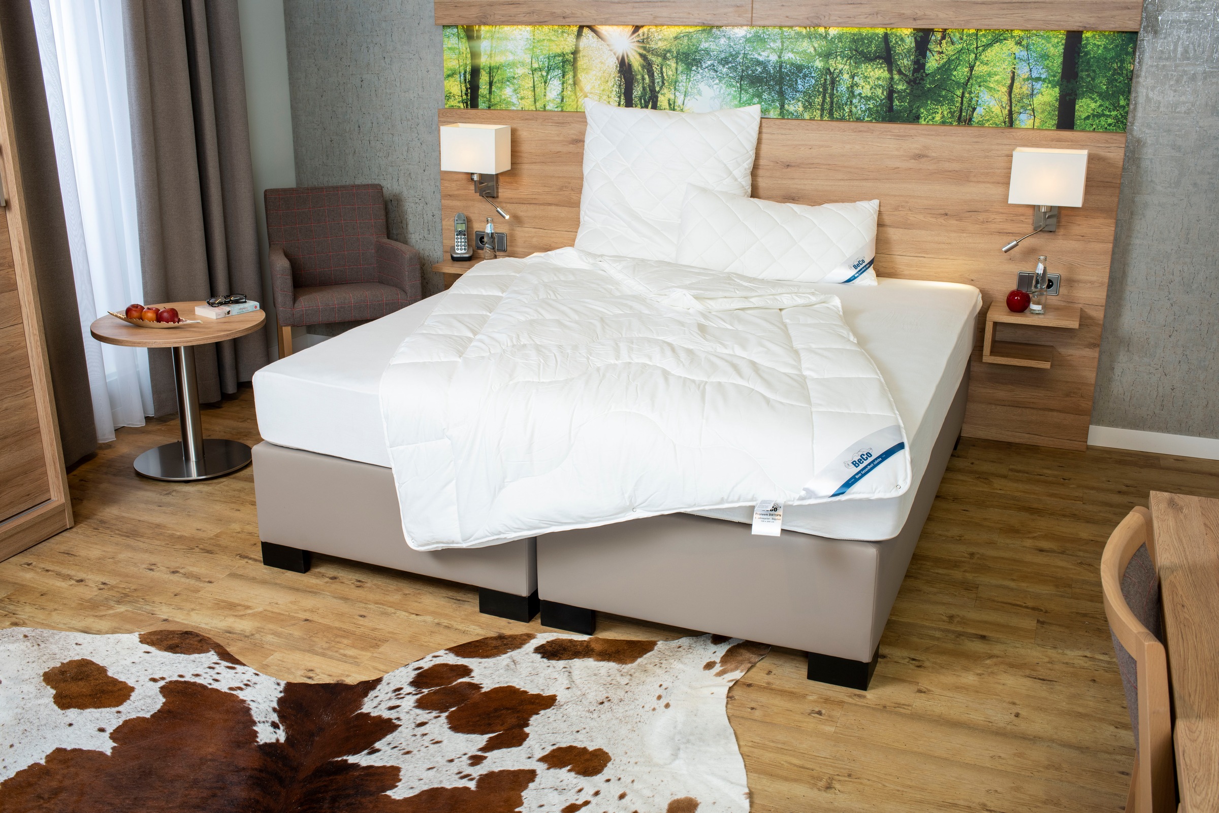 Beco Bettdecke + Kopfkissen »BeCo Medibett Made in Green«, (Spar-Set, 2 St., 1 Bettdecke und 1 Kopfkissen)