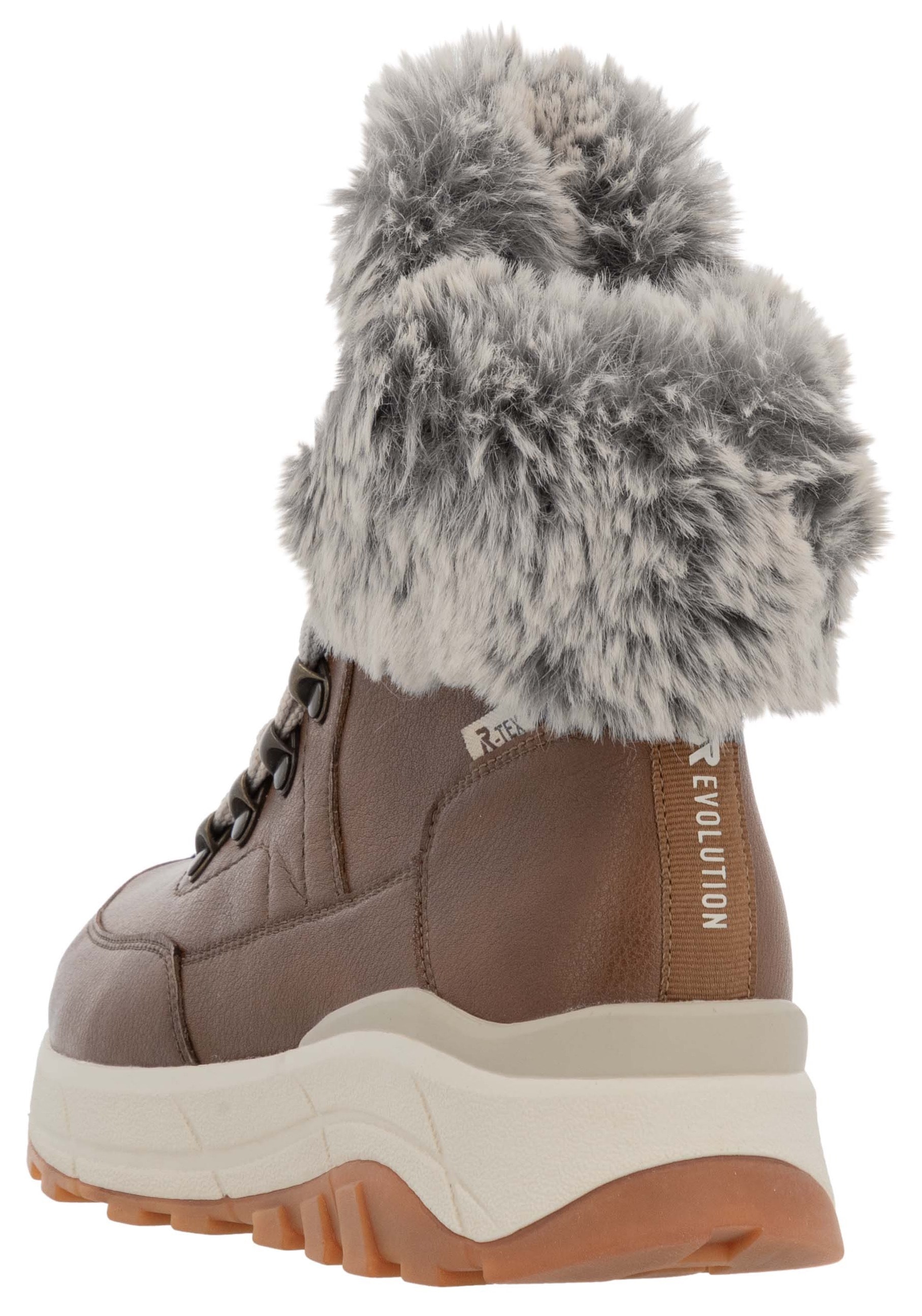 Rieker EVOLUTION Winterboots, Hightop Sneaker, Schnürboots, Winterschuh mit Lammwollfutter