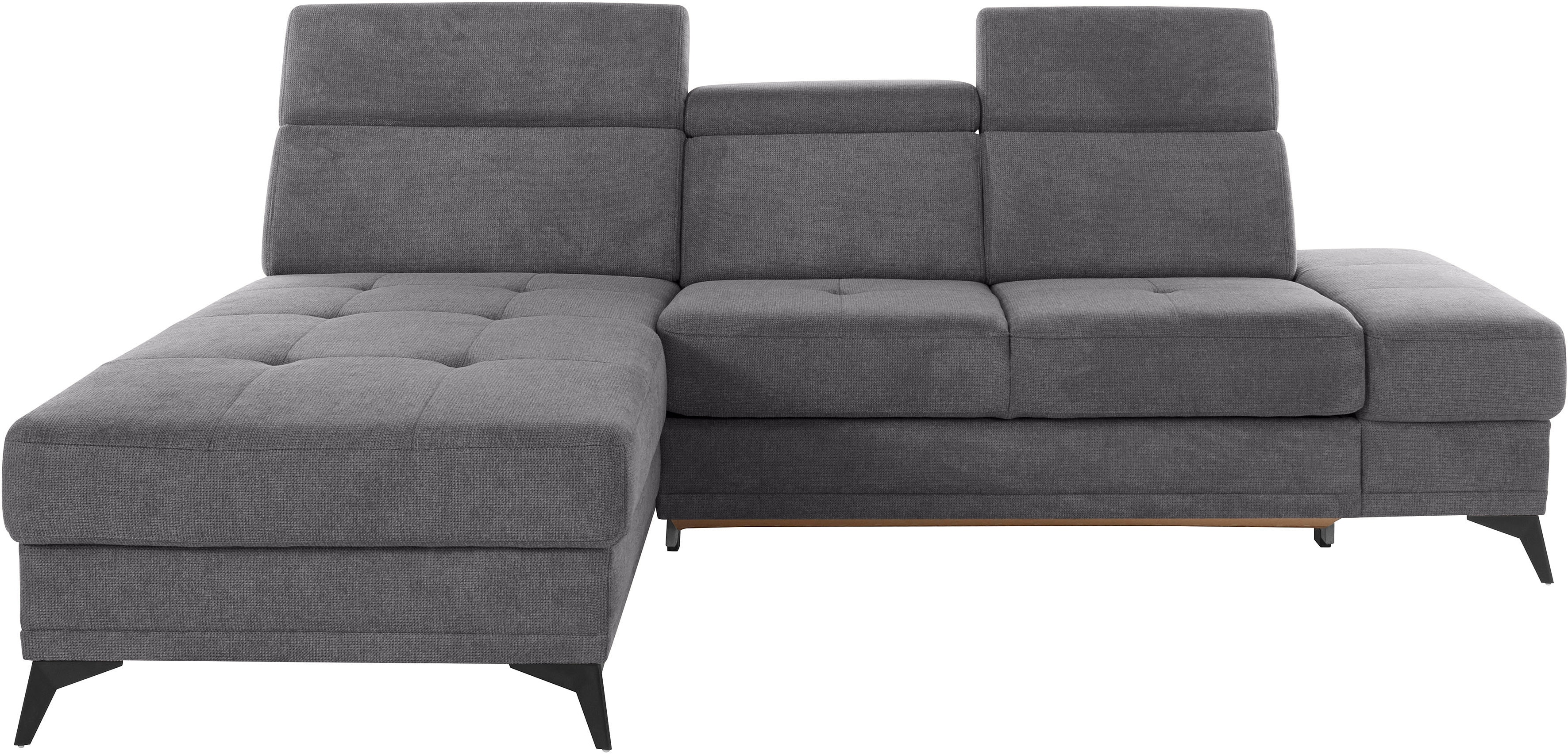 OTTO home Ecksofa "Cardiz L-Form" inkl.Kopfteilverstellung und Federkern wahlweise mit Schlaffunktion