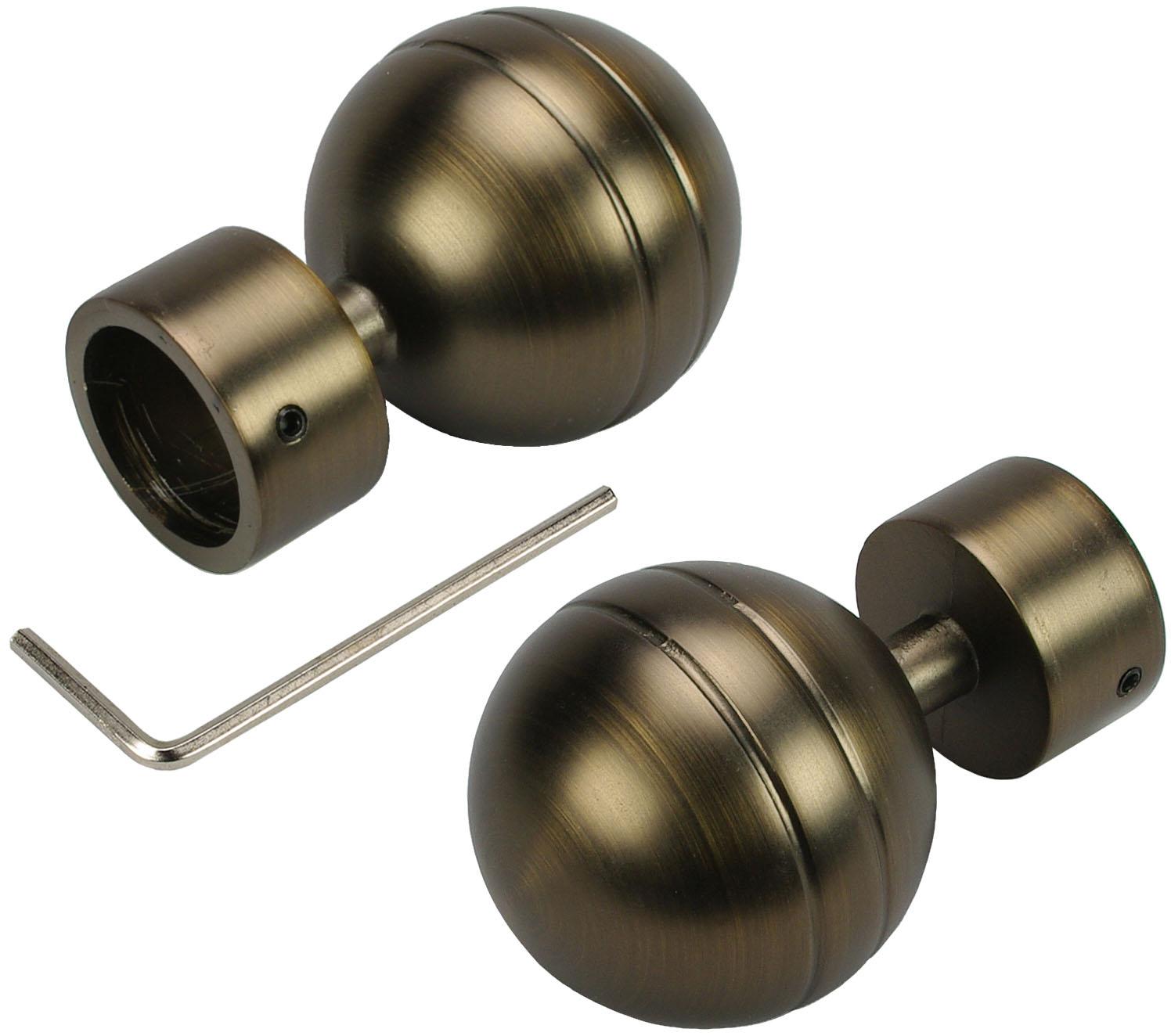 Thumbnail - Liedeco Gardinenstange "CELKUGEL01SG1L" Ø 25 mm 1 läufig-läufig Fixmaß 1-läufig im Fixmaß Ø 25 mm