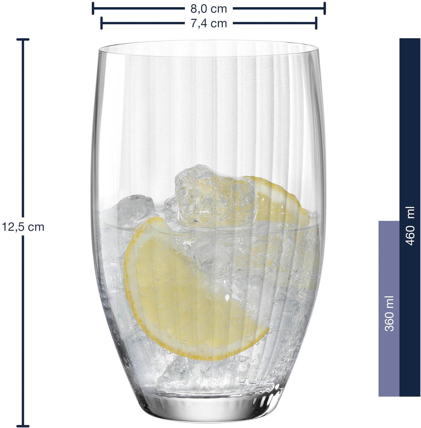 LEONARDO Longdrinkglas »POESIA«, (Set, 6 tlg.), 460 ml, 6-teilig