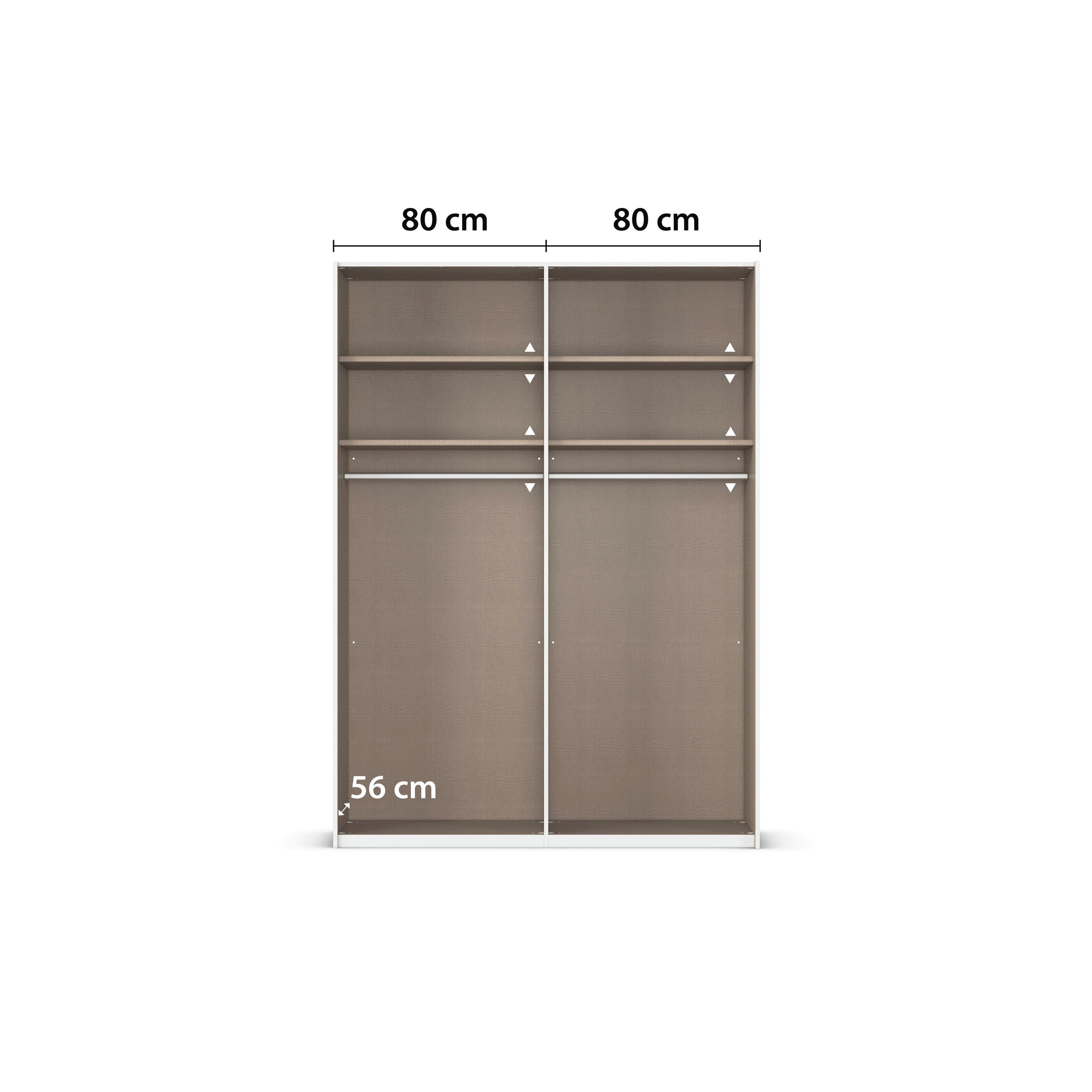 rauch Kleiderschrank »Schwebetürenschrank Schrank Garderobe Ankleide Schlafzimmer TARO« in 3 verschiedenen Ausstattungen BASIC/CLASSIC/PREMIUM (SOFT-CLOSE),  4 Breiten, optional Passepartout mit/ohne Beleuchtung MADE IN GERMANY