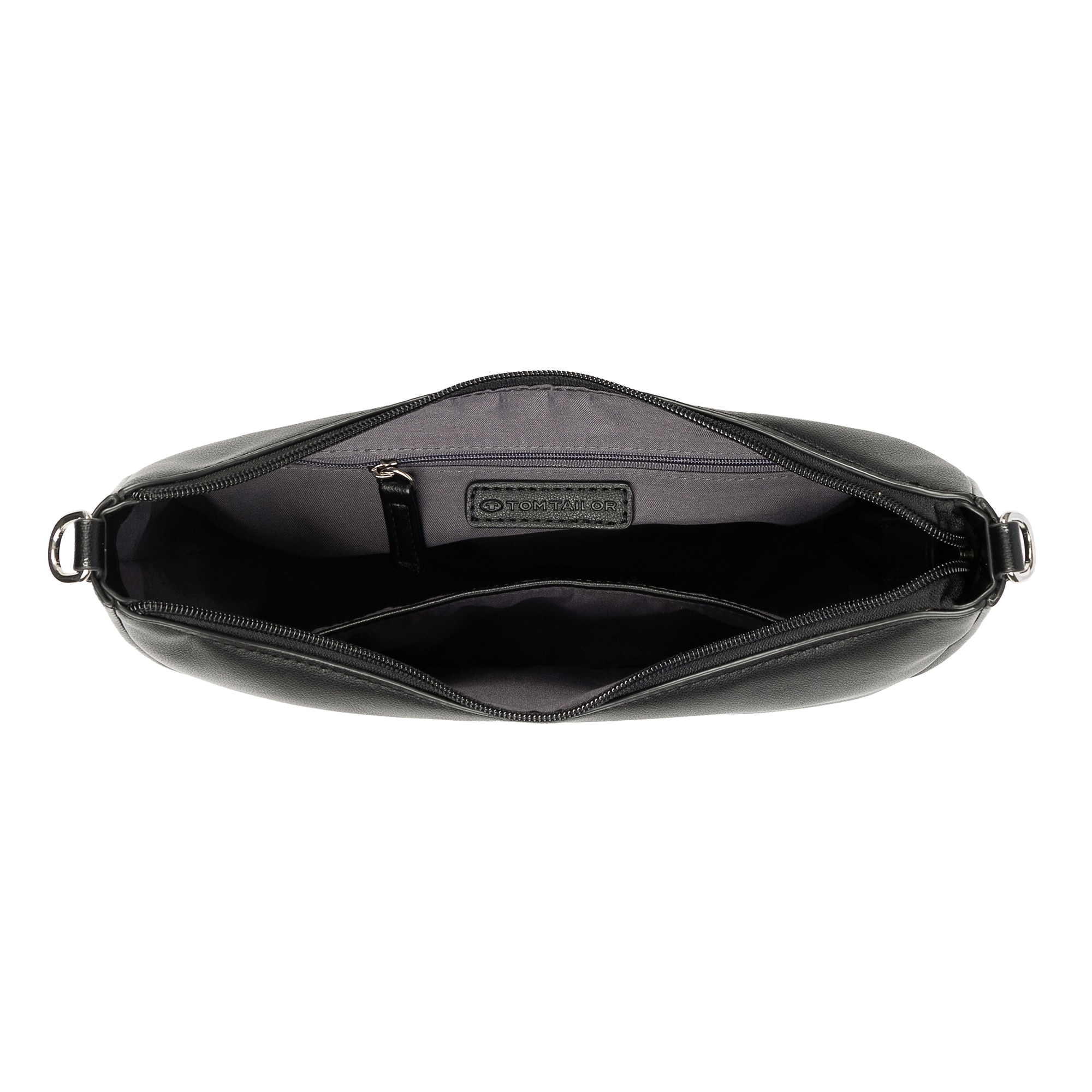 TOM TAILOR Handtasche »Tatiana«, fein gewebter dreifarbiger Gurtband mit harmonischem „T“´Logodruck