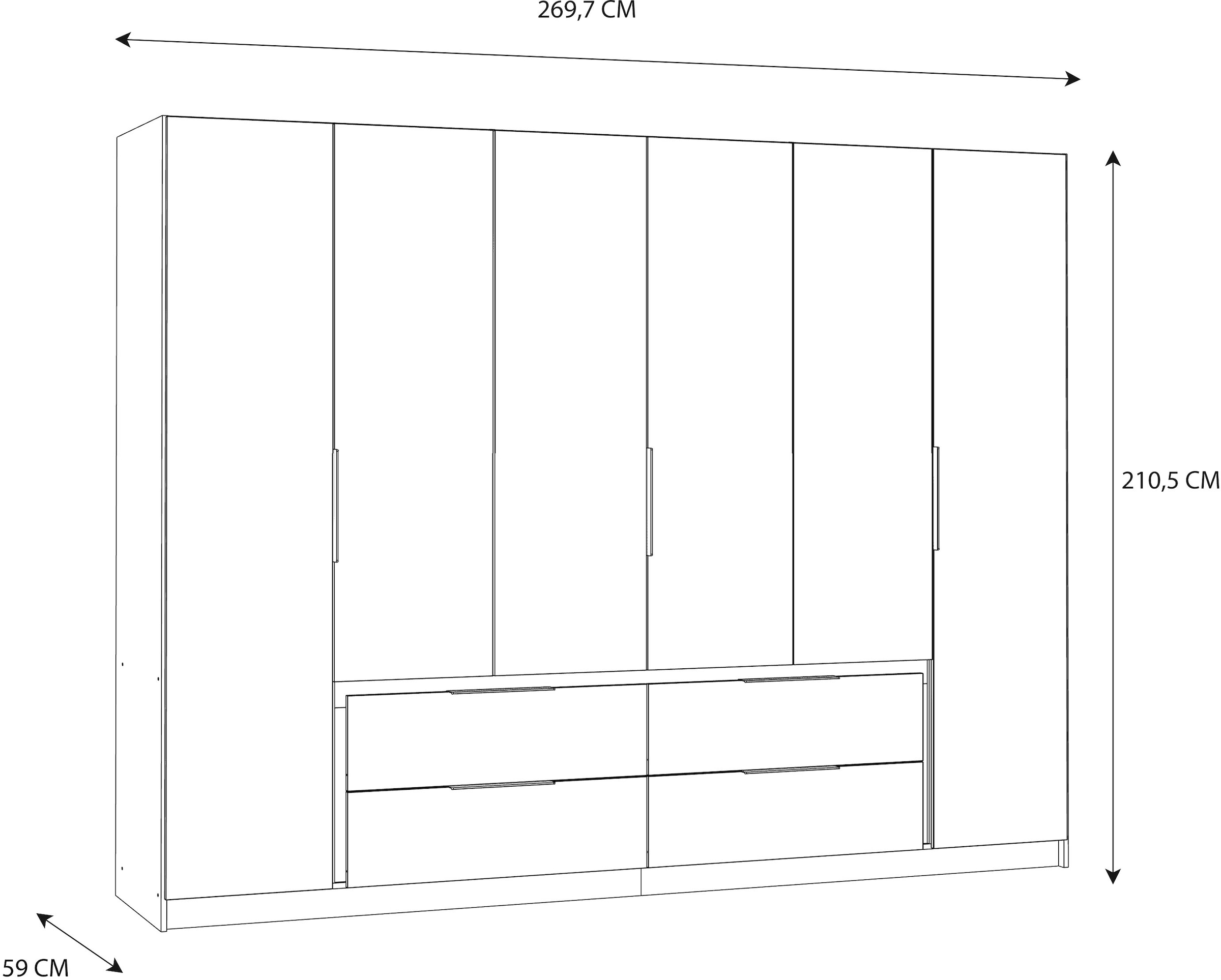 FORTE Drehtürenschrank »Luano« BAUR 