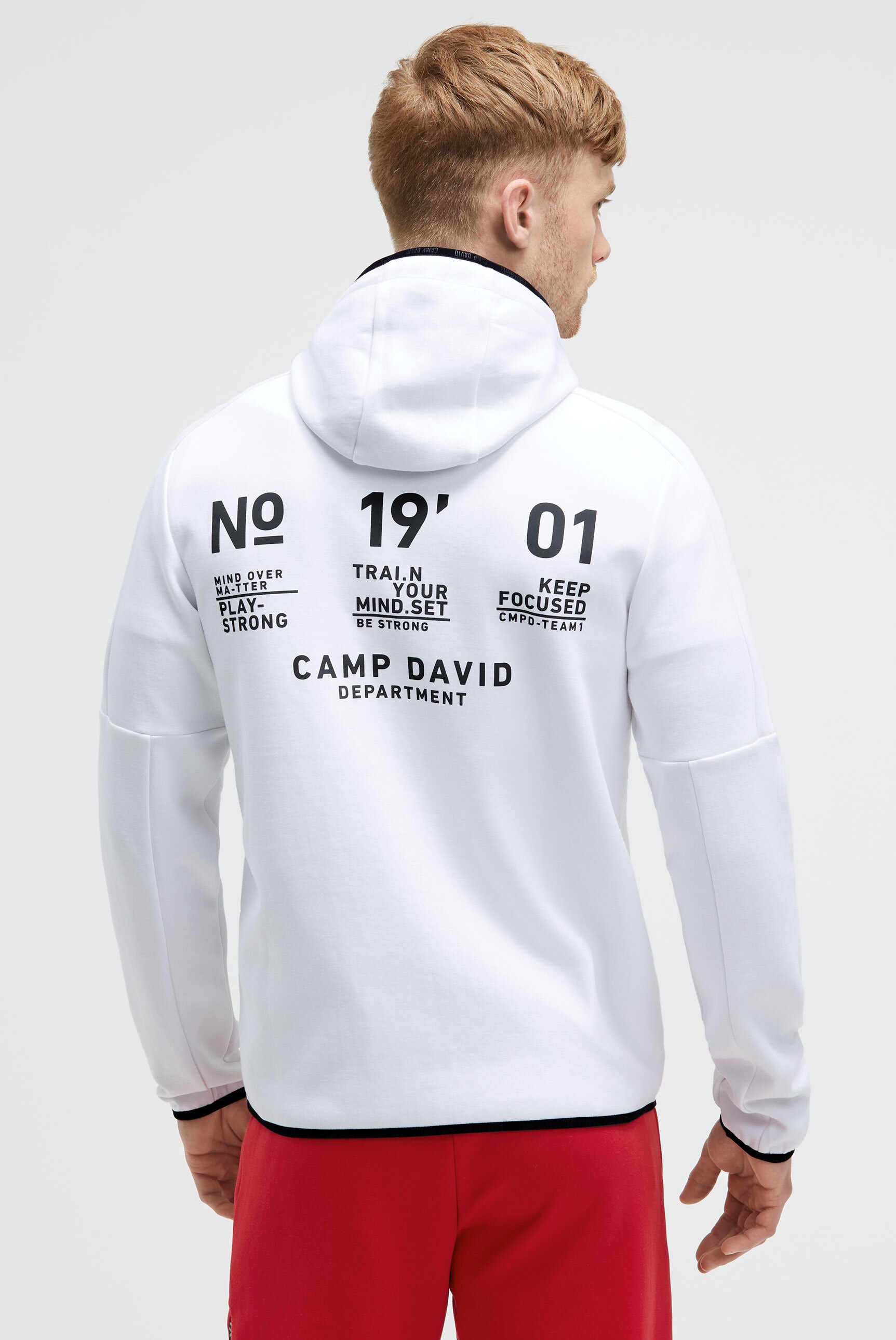 CAMP DAVID Kapuzensweatjacke , mit elastischen Saumabschlüssen
