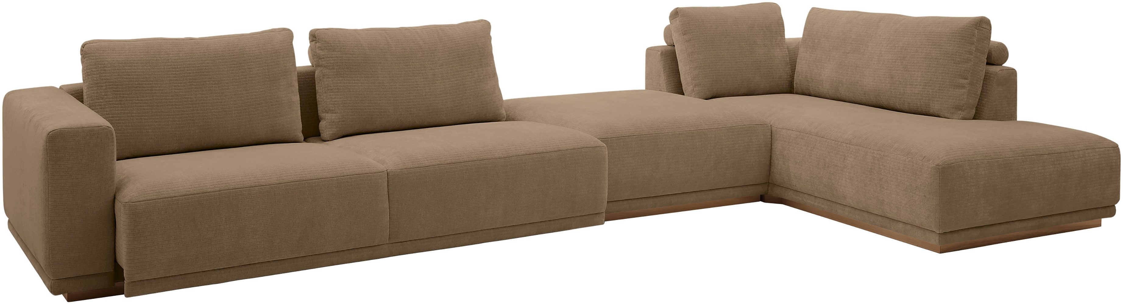 Thumbnail - Musterring Wohnlandschaft Anreihsofa mit Armlehne links, Eckteil rechts mit Kissen & Hocker