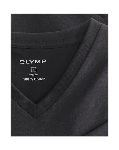 OLYMP T-Shirt "Casual" Packung, 2er, 2 Stk. tlg. mit Ton-in-Ton Logosticker günstig online kaufen