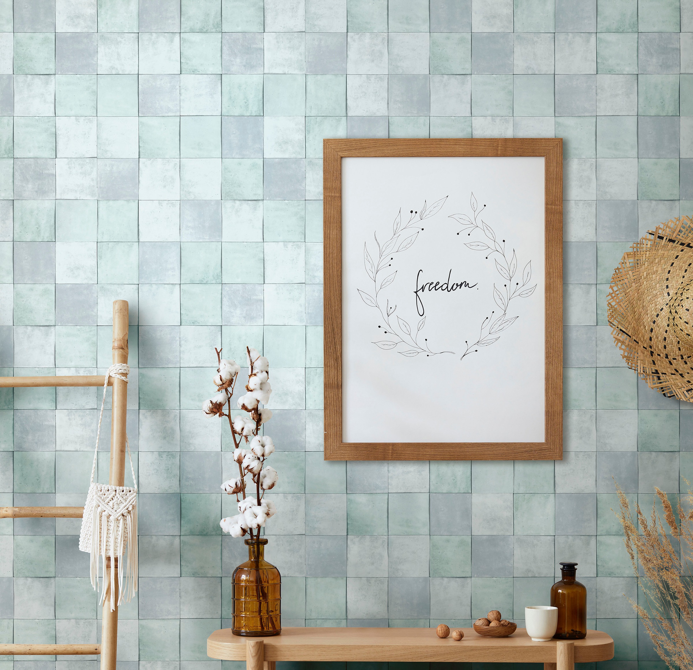 Marburg Fototapete "Tile" matt glatt moderne Tapete für Wohnzimmer Schlafzi günstig online kaufen