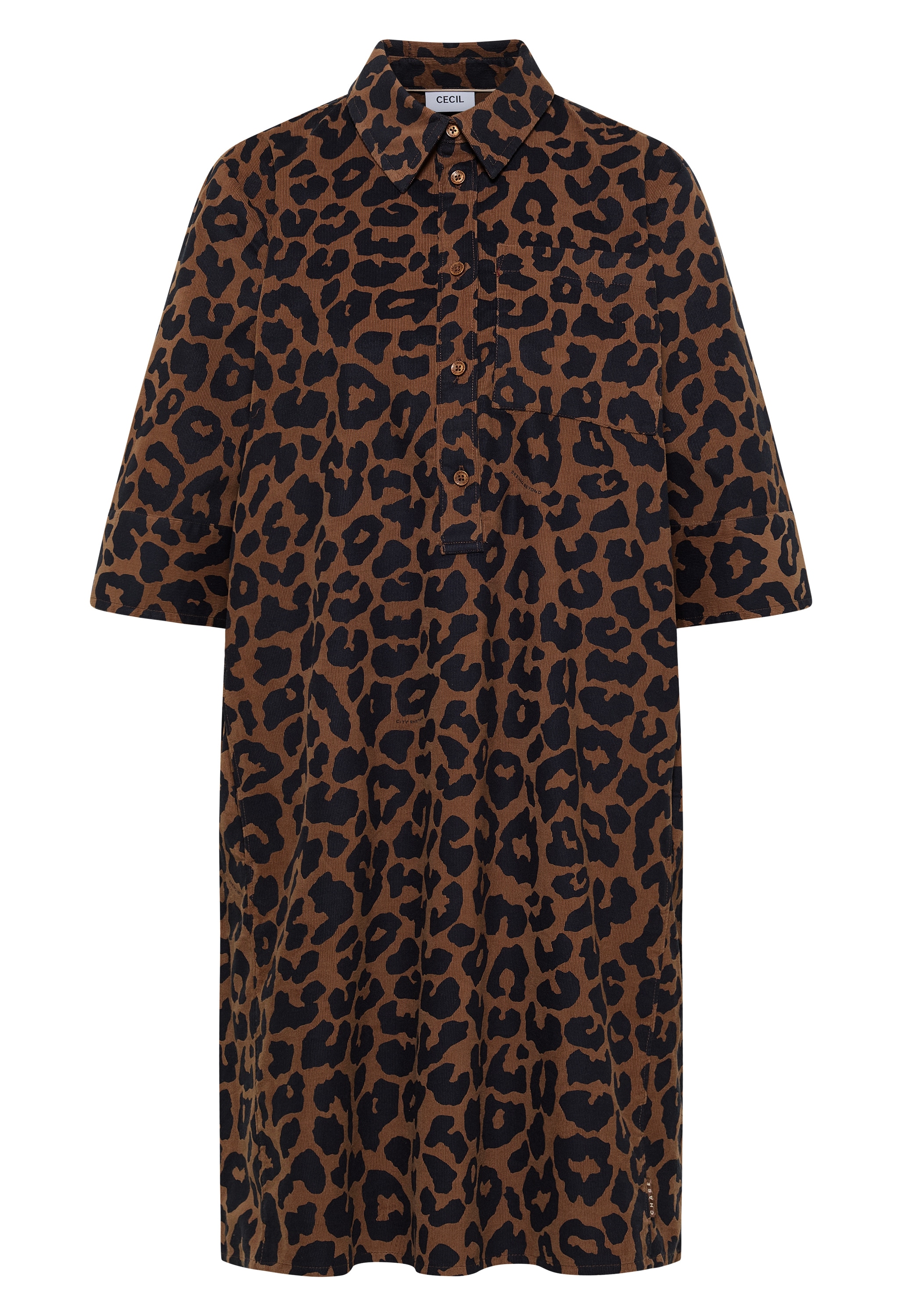 Cecil Midikleid Eingrifftaschen mit Leo-Muster