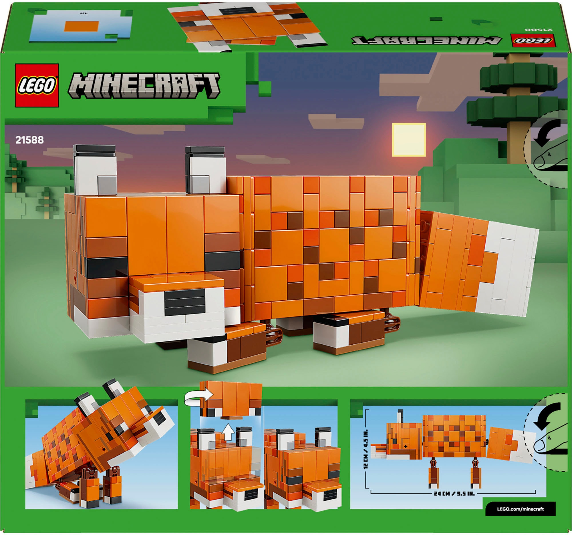 LEGO® Konstruktionsspielsteine »Der Fuchs (21588), LEGO Minecraft« Made in Europe