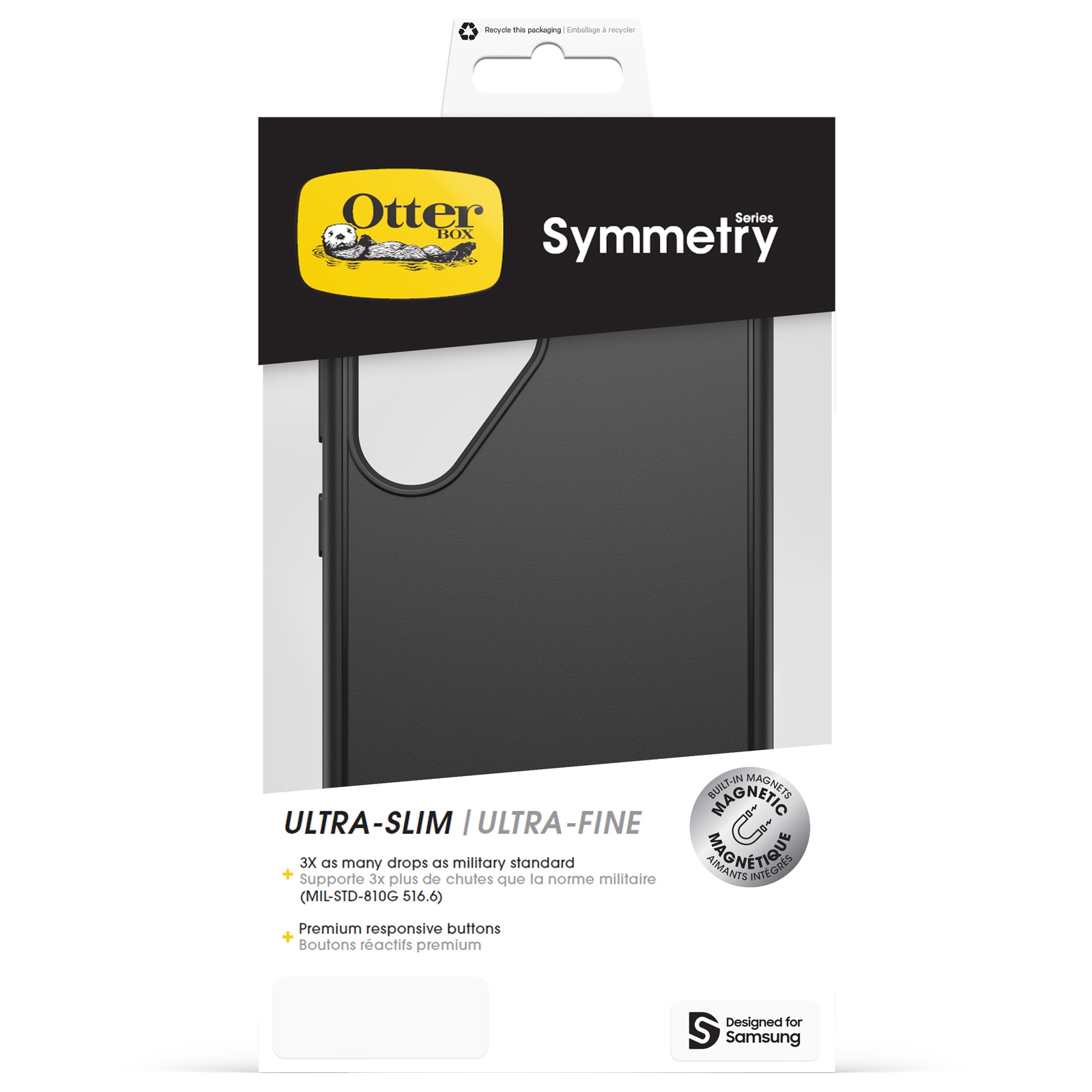 "OTTERBOX Handyhülle ""Symmetry Magnets Samsung Galaxy S25 Ultra"", schwarz, Smartphones, Hüllen, Backcover, Schutzhülle, Handyschutzhülle, Case
