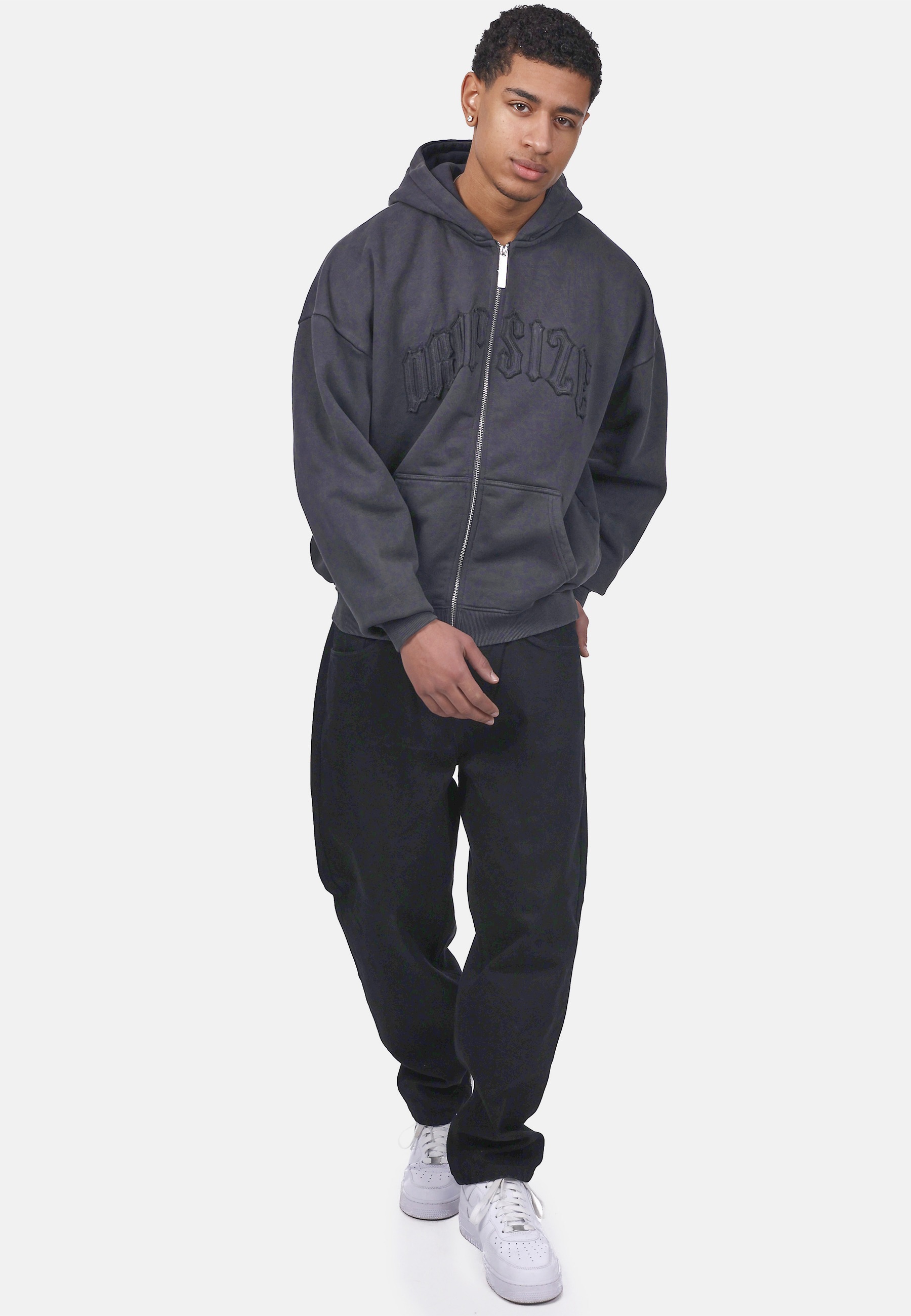 Dropsize Sweatjacke »Dropsize SUPER HEAVY OVERISZE RAW EDGES ZIP HOODIE«