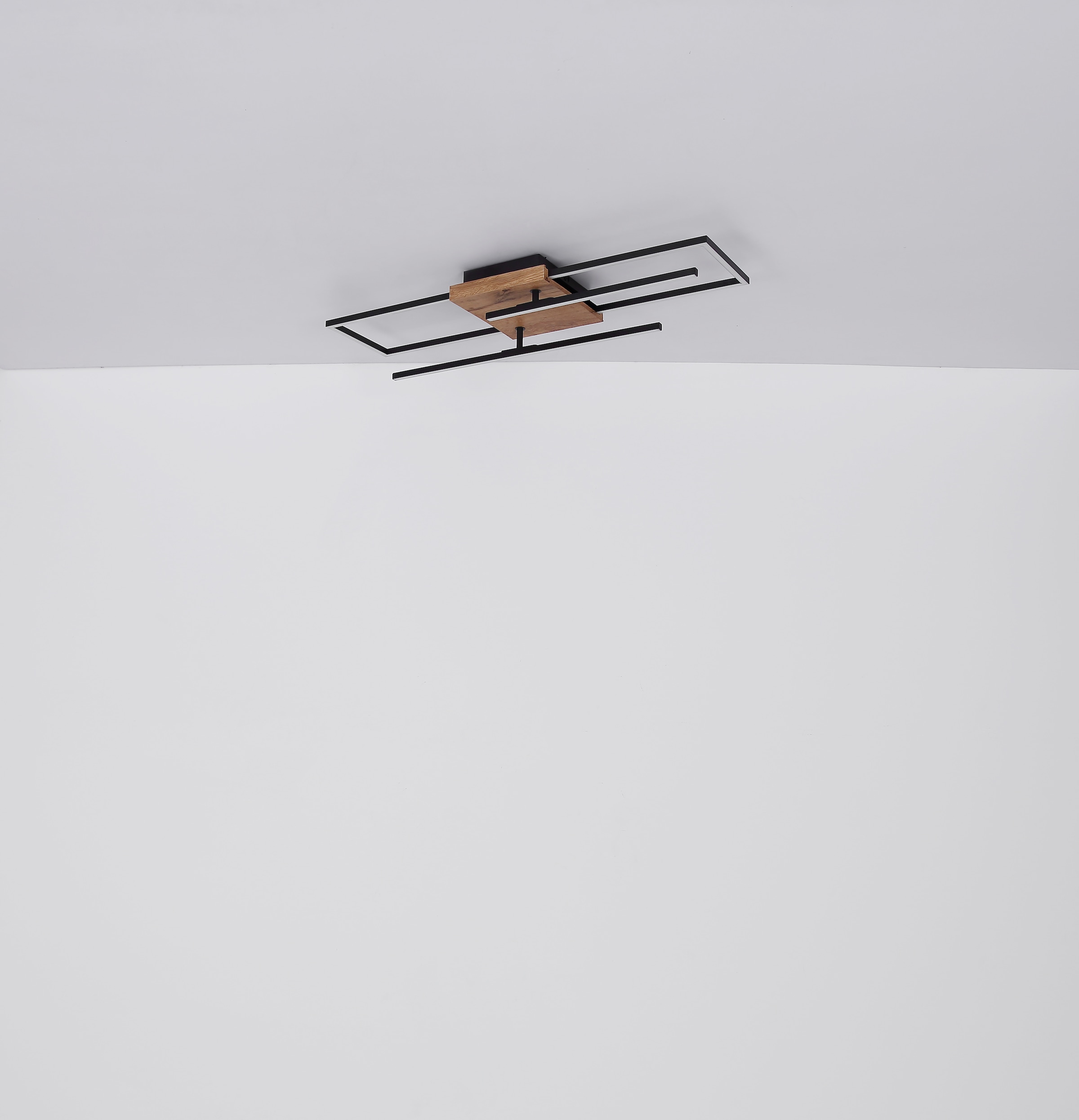 GLOBO LIGHTING LED Deckenleuchte »KENDRA«, Leuchtmittel LED-Modul | LED fest integriert, Deckenlampe/Wohnzimmer/Schlafzimmer/modern/Holz
