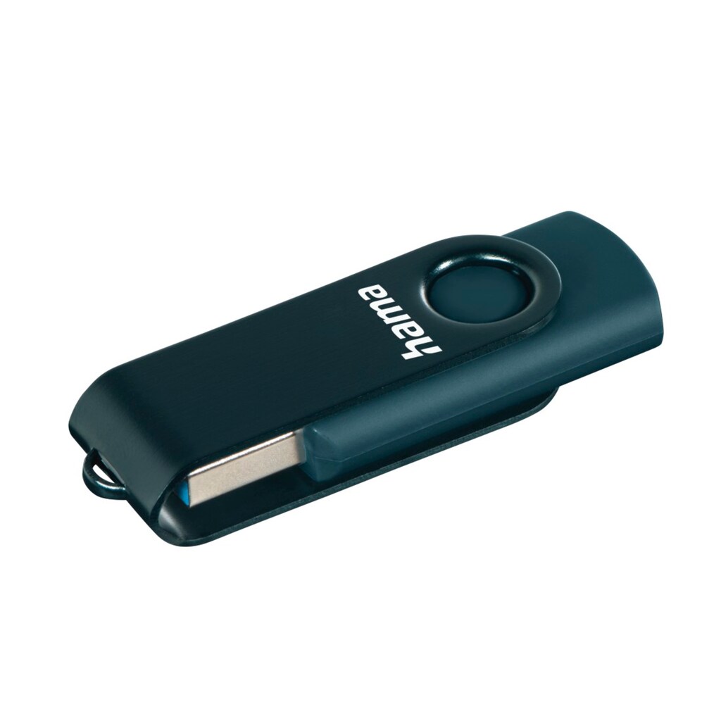 Hama USB-Stick »USB-Stick "Rotate", USB 3.0, Petrolblau«, (Lesegeschwindigkeit 90 MB/s)