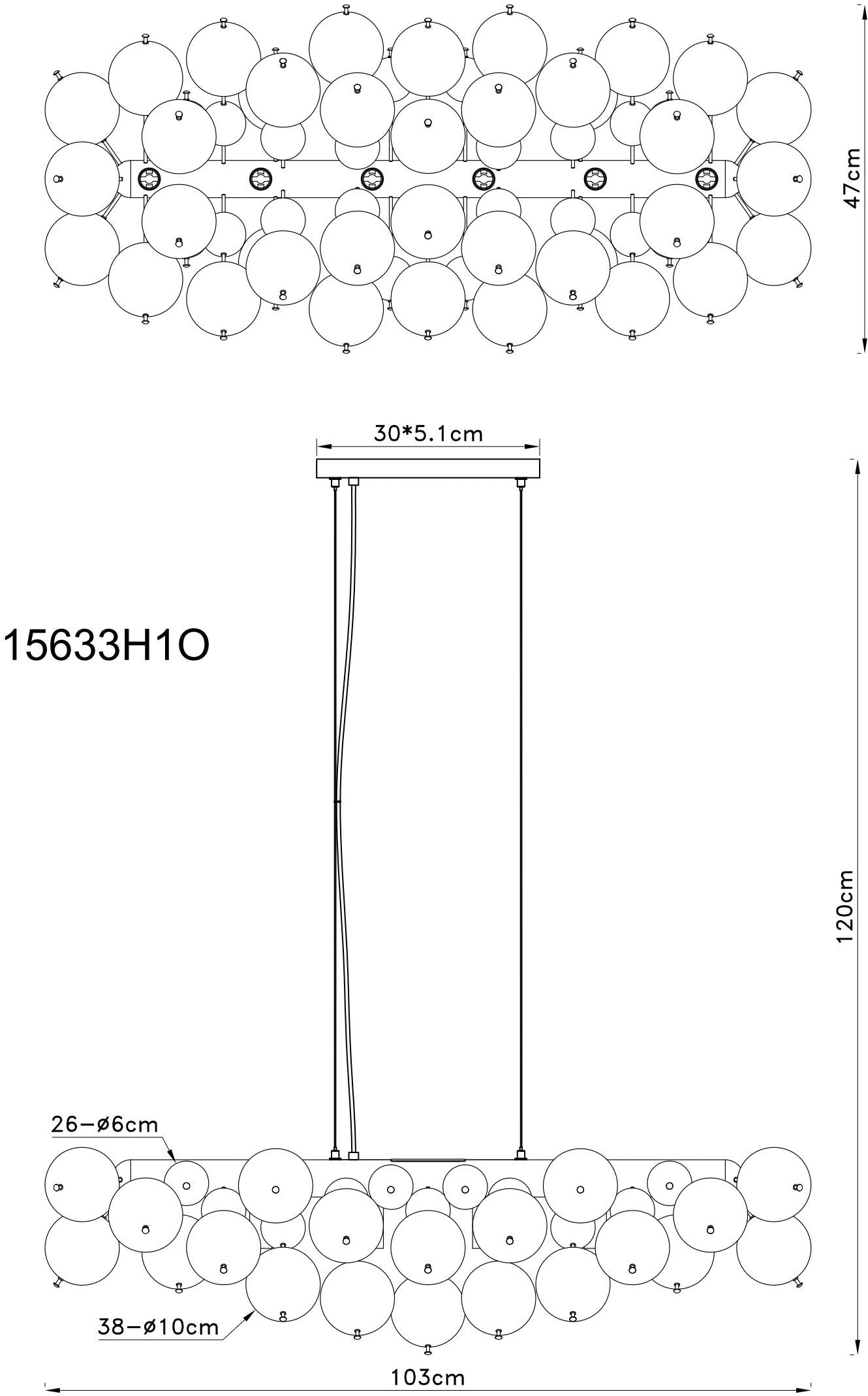 GLOBO LIGHTING Hängeleuchte »UDO« E14 1 Stk. Hängelampe Glaskugeln opal 2 Glasgrößen Esszimmer Esstisch