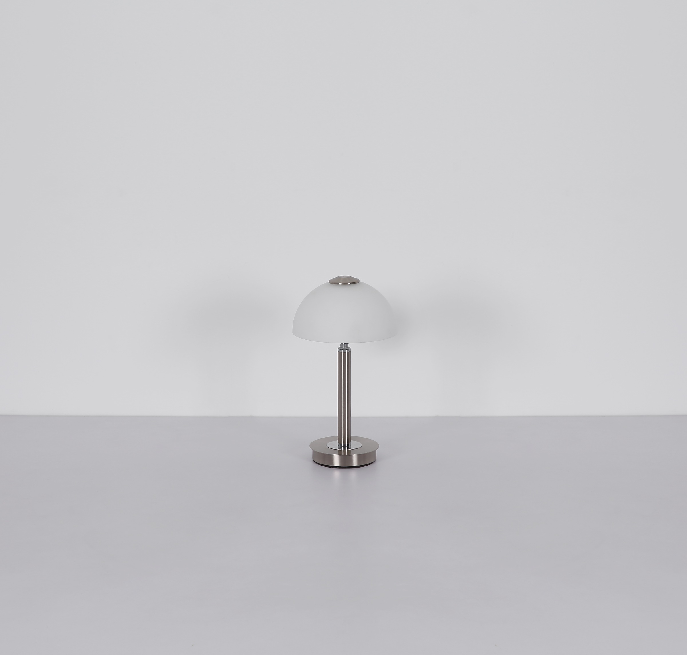 GLOBO LIGHTING Tischleuchte »ULDIN« LED-Modul 1 Stk. Warmweiß Tischleuchte Nickel/Chrom, Glas opal, Touchdimmer, LED 7W