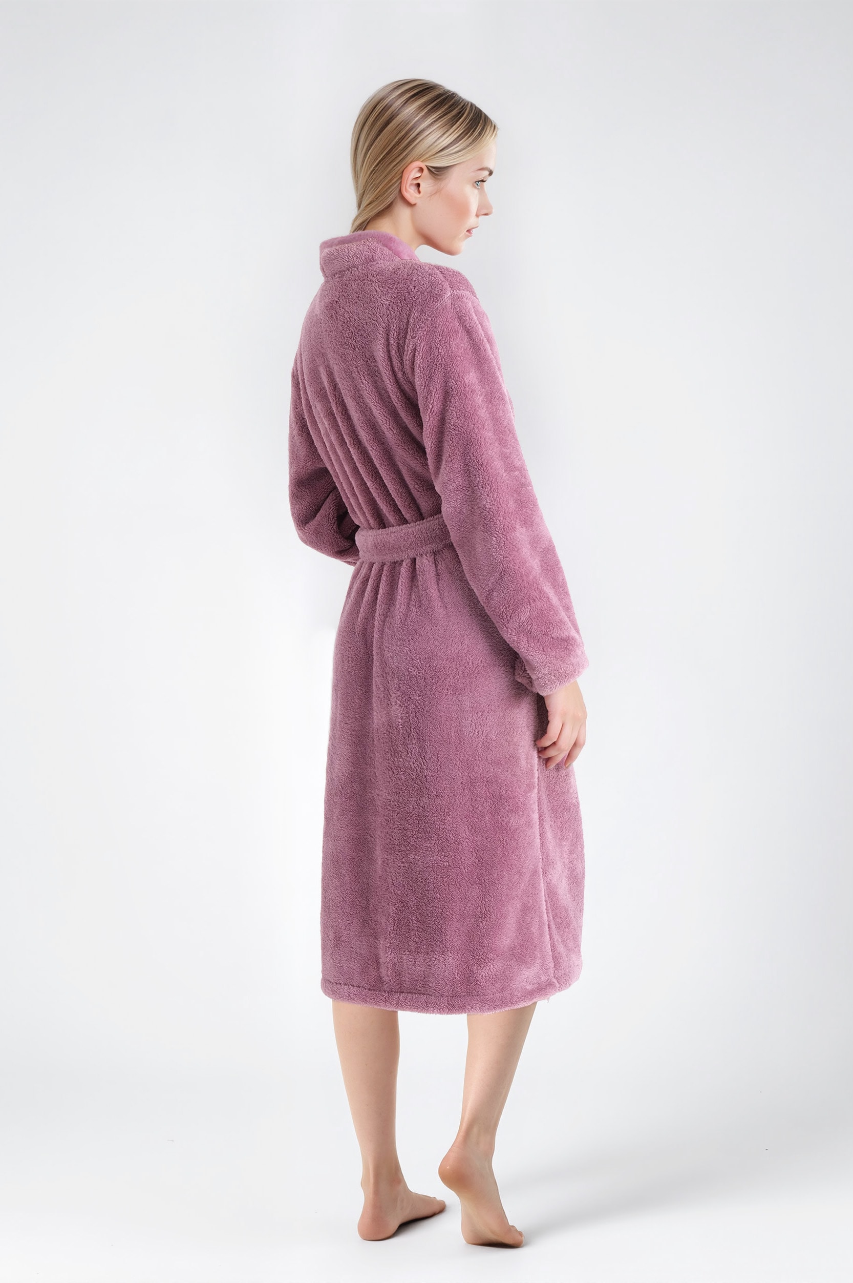 my home Unisex-Bademantel »Lillou Kimono, ideal für Sauna & Spa, Hotelbademantel, Morgenmantel«, (1 St.), kuschelig weicher Fleece, für Damen und Herren, XS-3XL