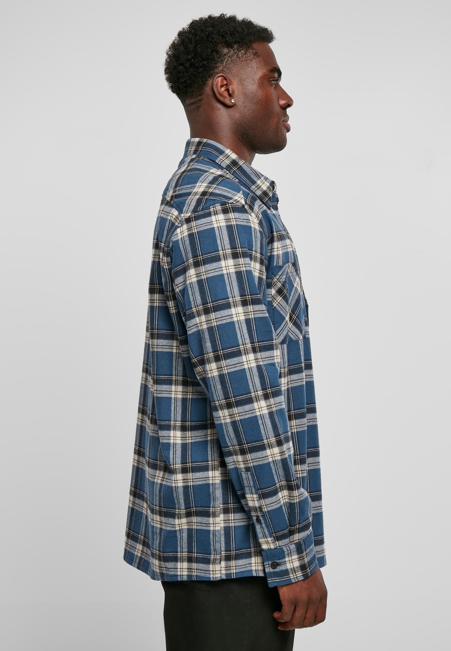 URBAN CLASSICS Langarmhemd »Urban Classics Herren Lake Check Shirt«, (1 tlg.)