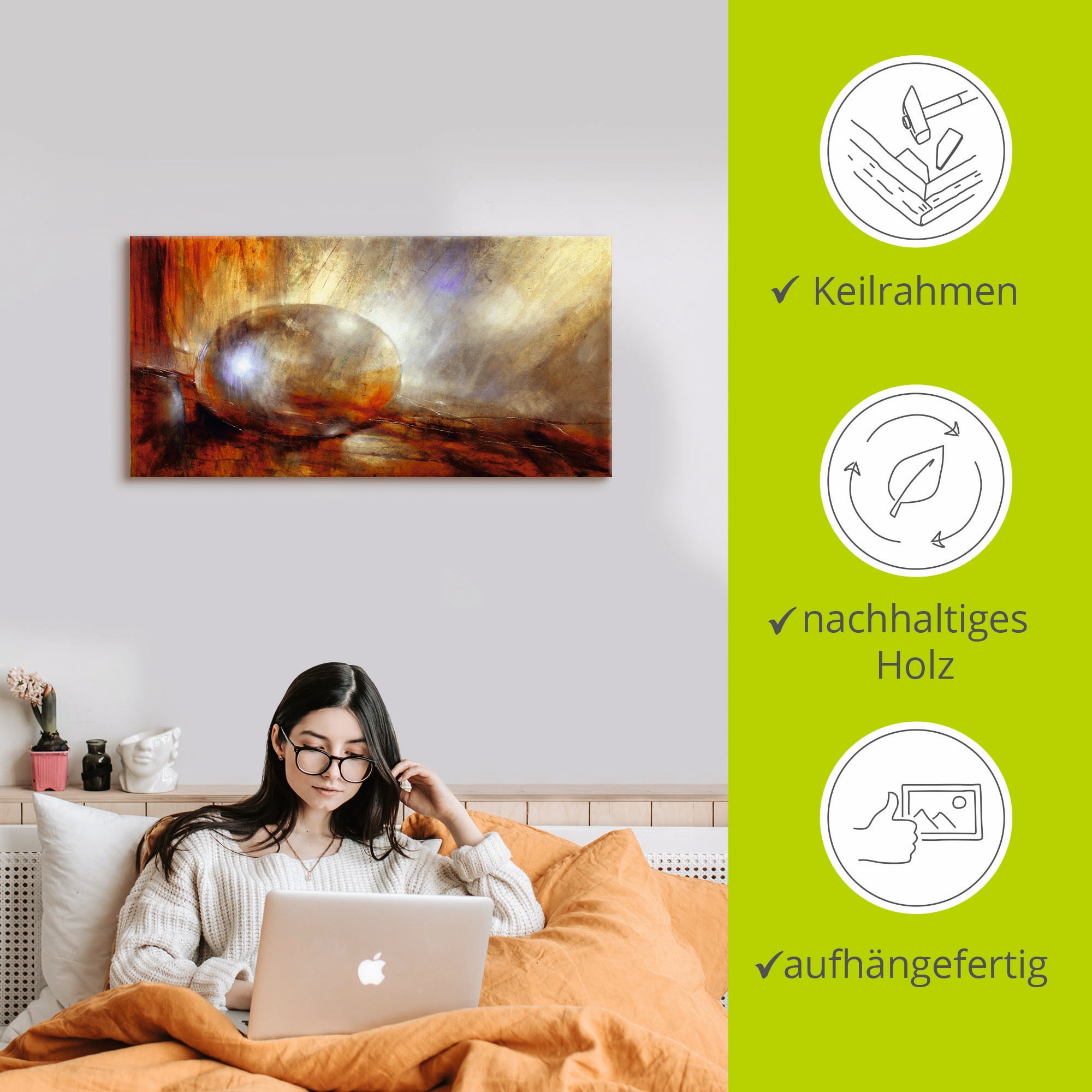 Artland Wandbild »Brainstorming«, Muster, (1 St.), als Leinwandbild, Poster in verschied. Größen
