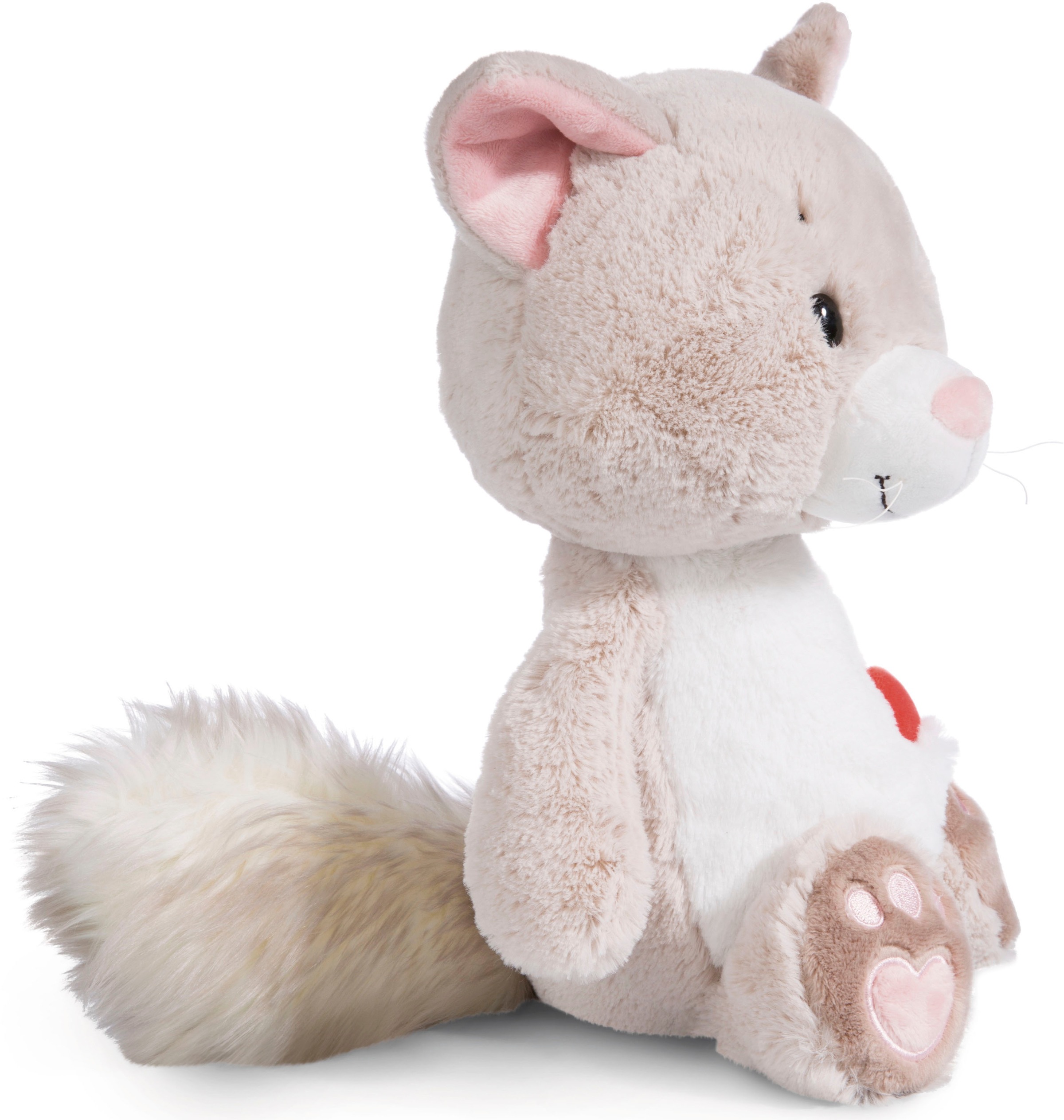 Nici Kuscheltier »Love Classic, Katze flauschig, 25 cm«, enthält recyceltes Material (Global Recycled Standard)