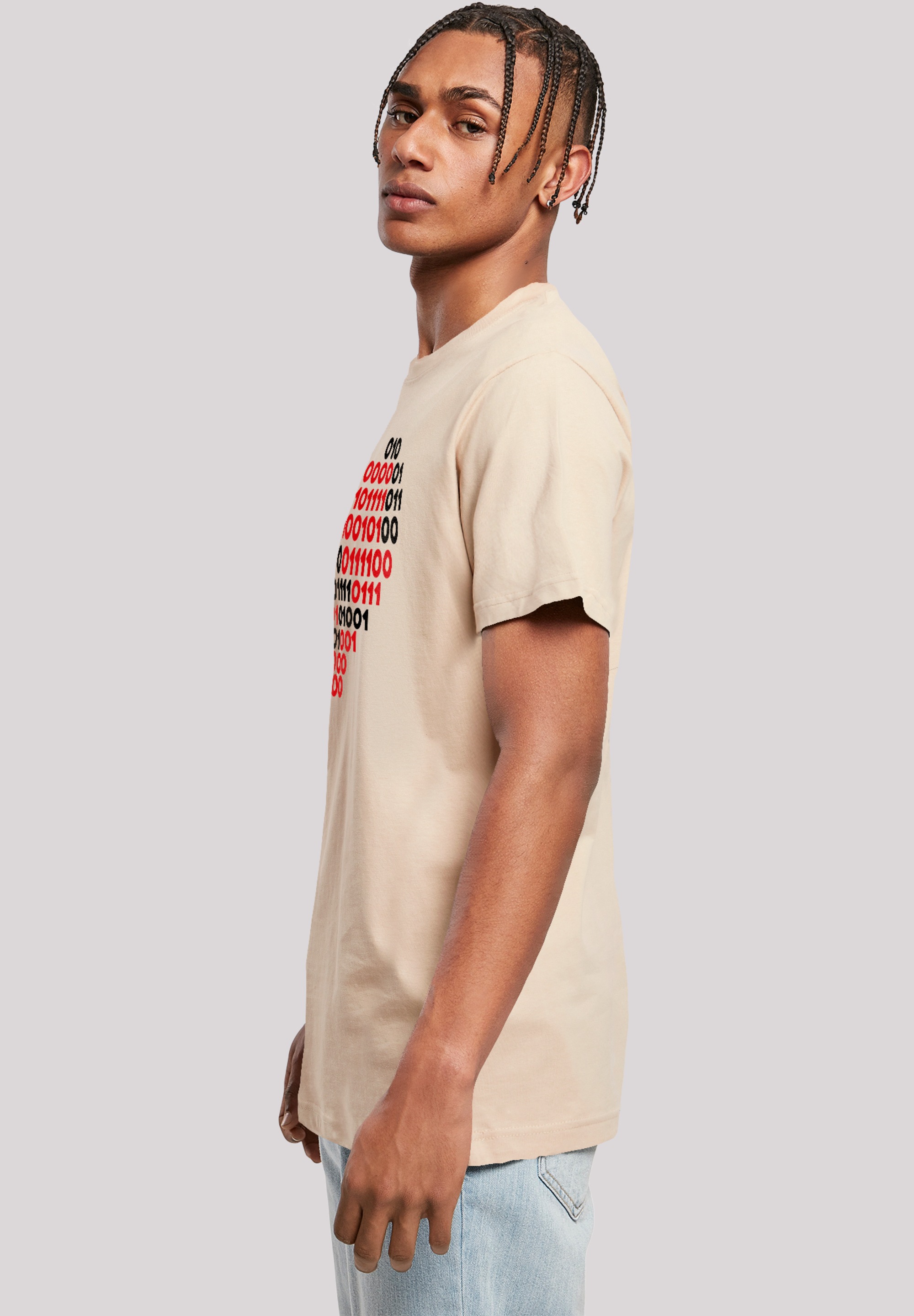 F4NT4STIC T-Shirt »I love you 01001001 Binary Code Herz Valentinstag«, Premium Qualität