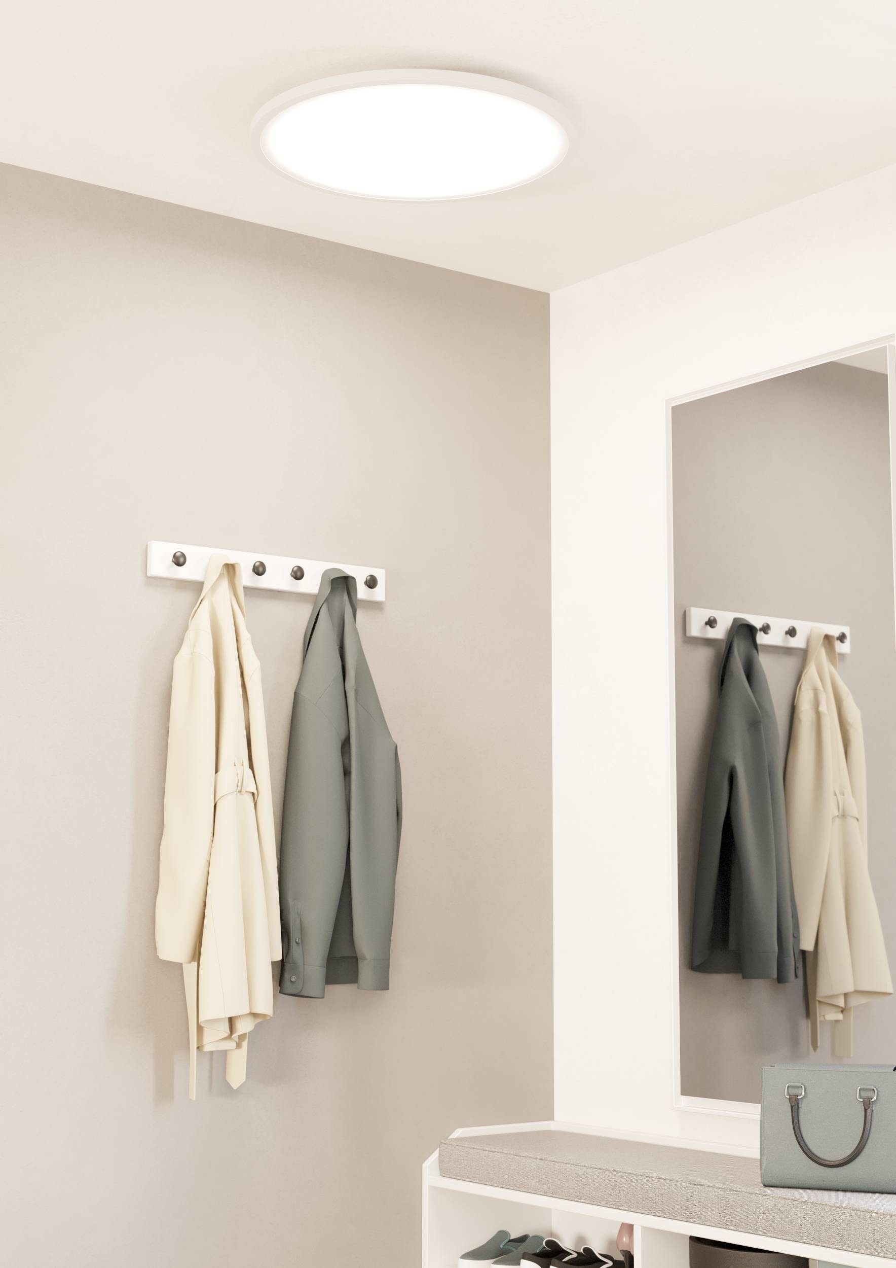 EGLO Deckenleuchte »Sarsina-Z Deckenlampe, ZigBee 3.0, Deckenlampe, Metall, Flurlampe« LED-Modul 1 Stk. Kaltweiß | Neutralweiß | Warmweiß Wand-/Deckenleuchte - H5,2 x Ø60 cm - weiß - 41W inkl.