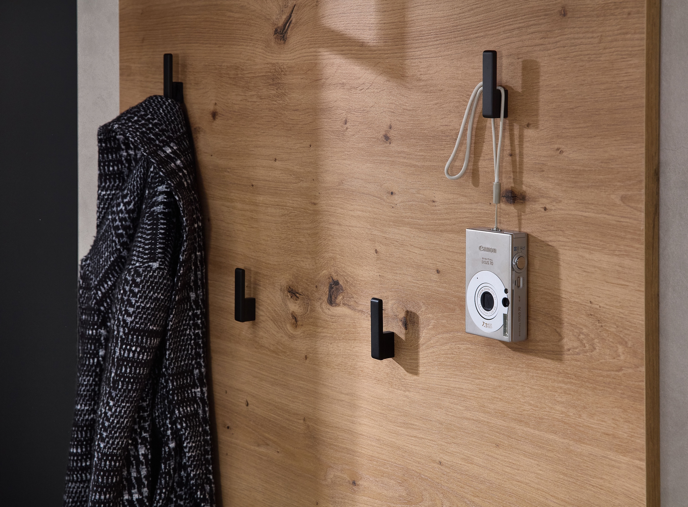 OTTO home Regal »Fargo Garderobenpaneel, 80x100x30cm (B/H/T)« 1 Stk. tlg. 4 Haken, Ablage, Kleiderstange