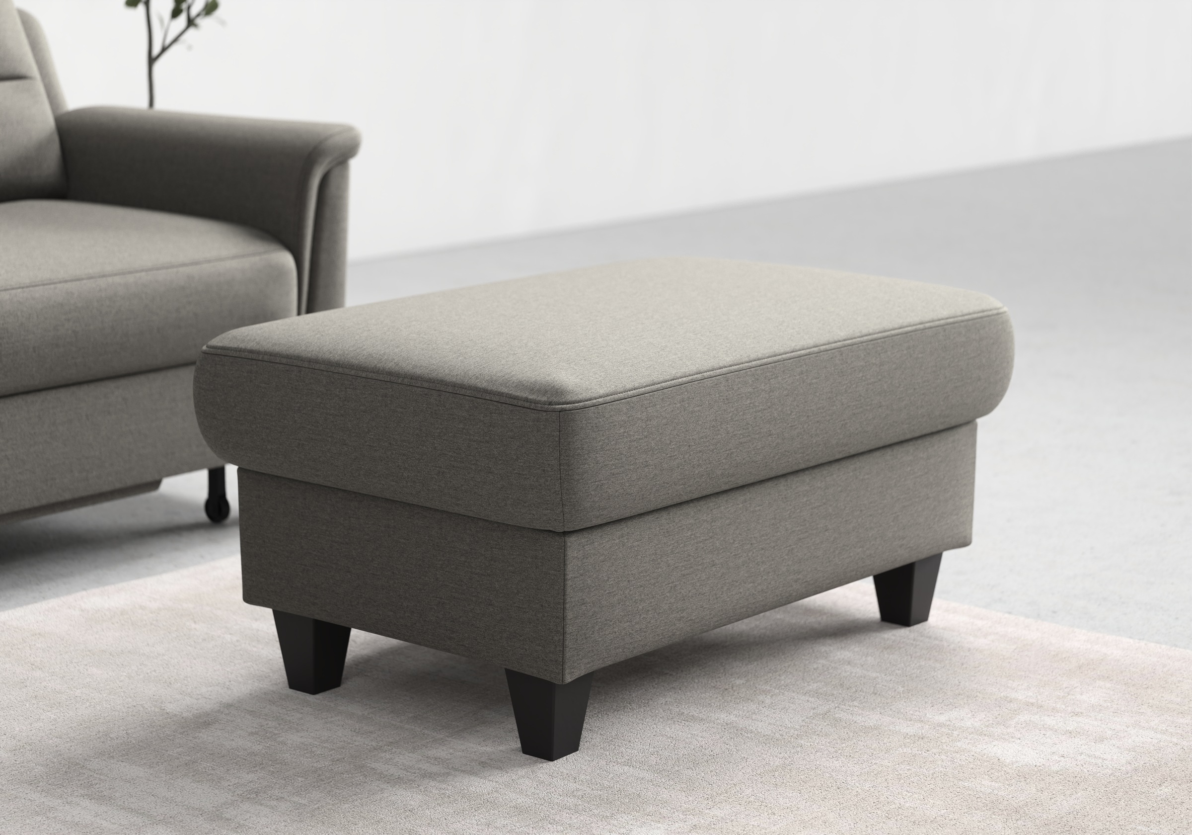 sit&more Stauraumhocker "Farö" mit Stauraum und Federkern und wengefarbenen Füßen