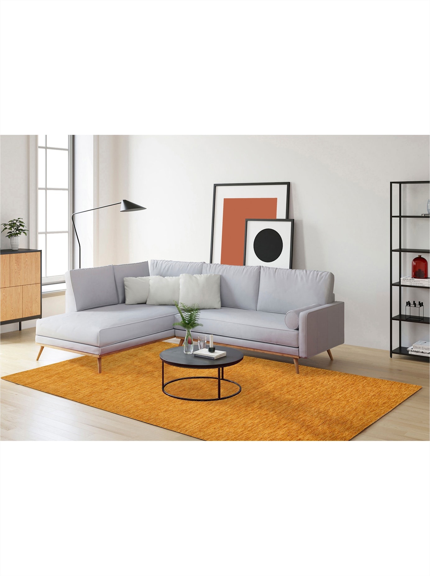Teppich HEINE HOME Gr. 5, gelb, B:140cm H:13mm L:200cm, Wolle, Teppiche, Teppich 2