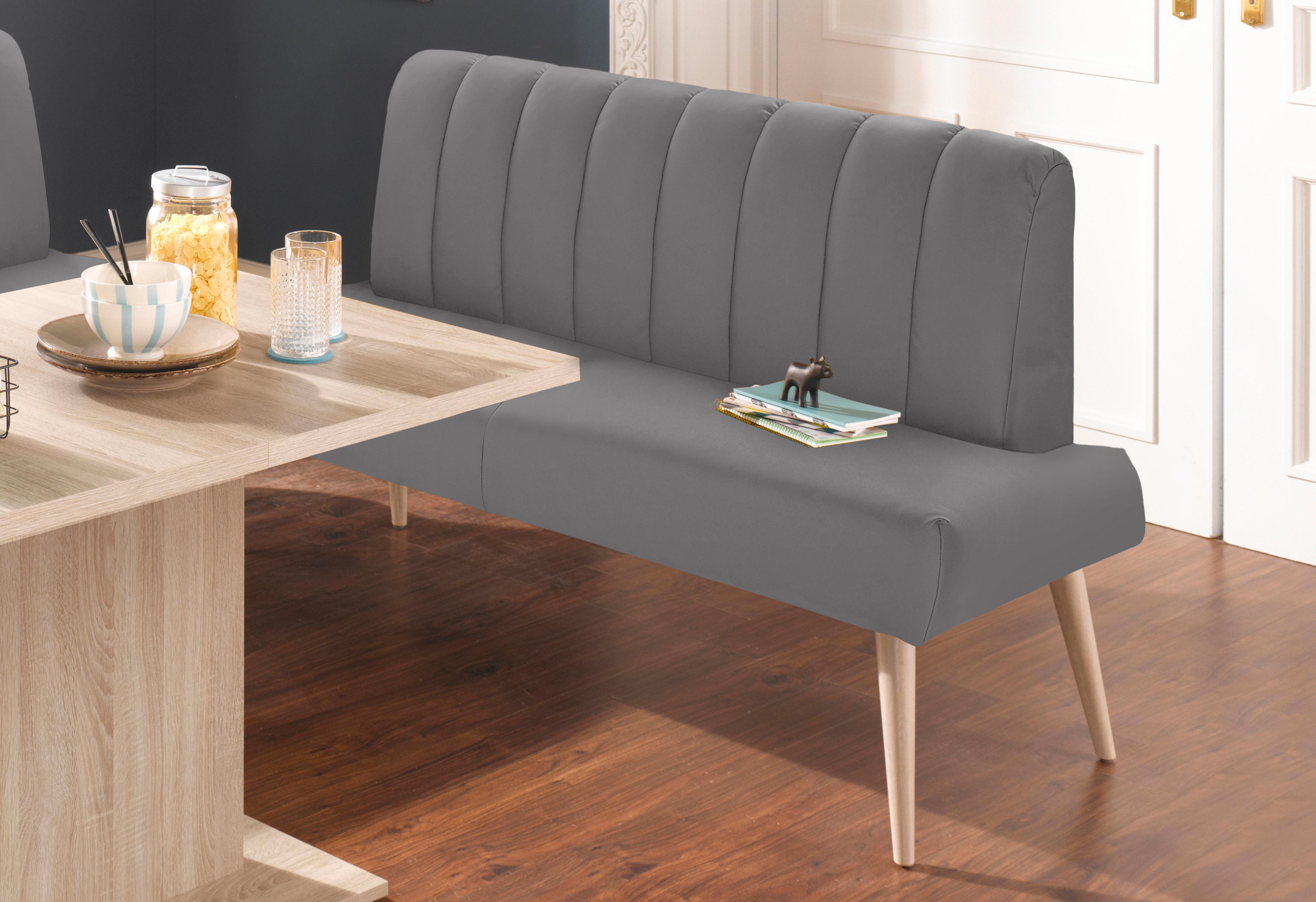 exxpo - sofa fashion "Costa, moderne Rückensteppung, bequem und elegant, hoher Holzfuß" hochwertige Detailverarbeitung, Frei im Raum stellbar