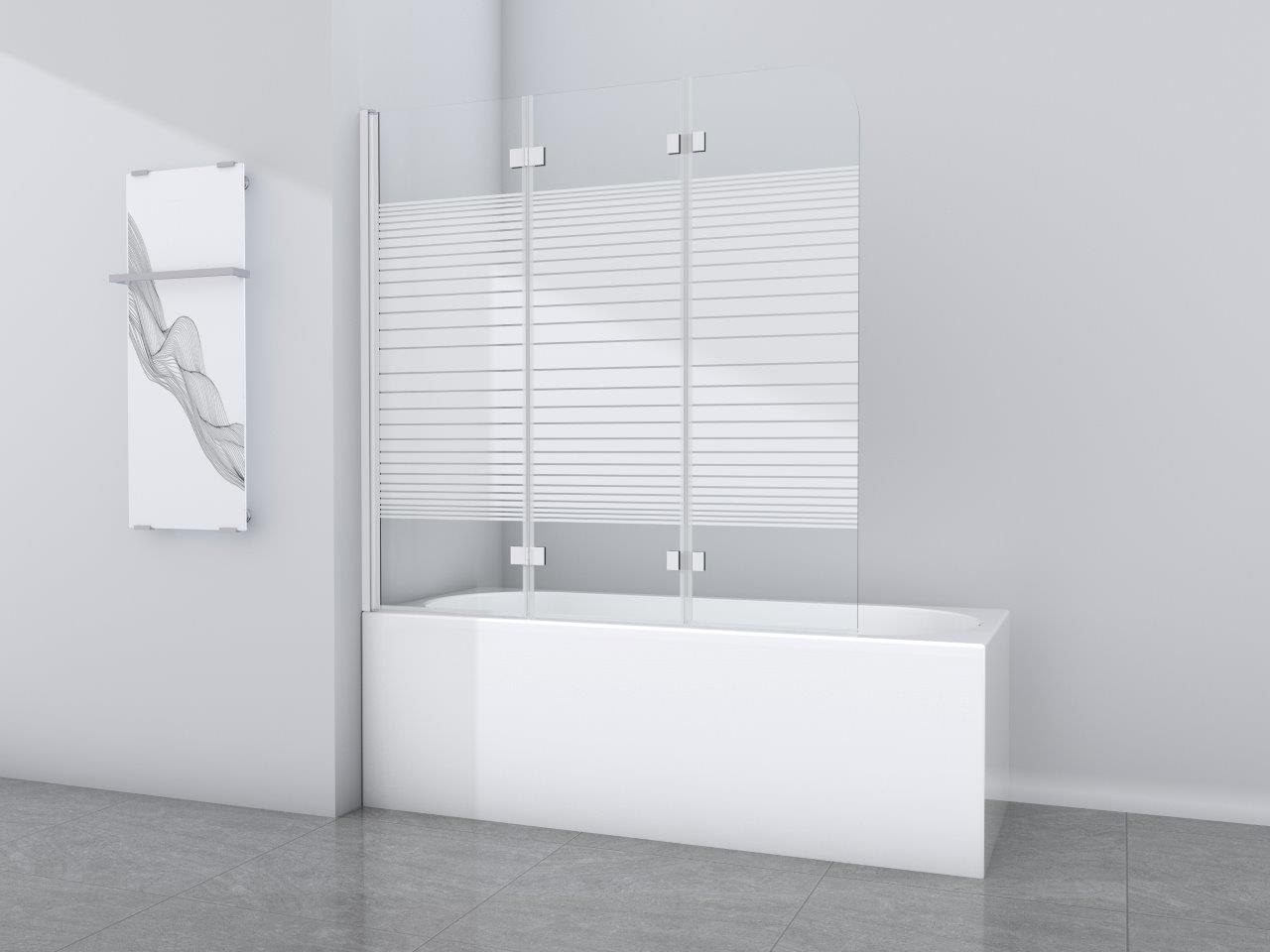 Marwell Badewannenfaltwand »Pulse 1« mit Aluminiumprofil