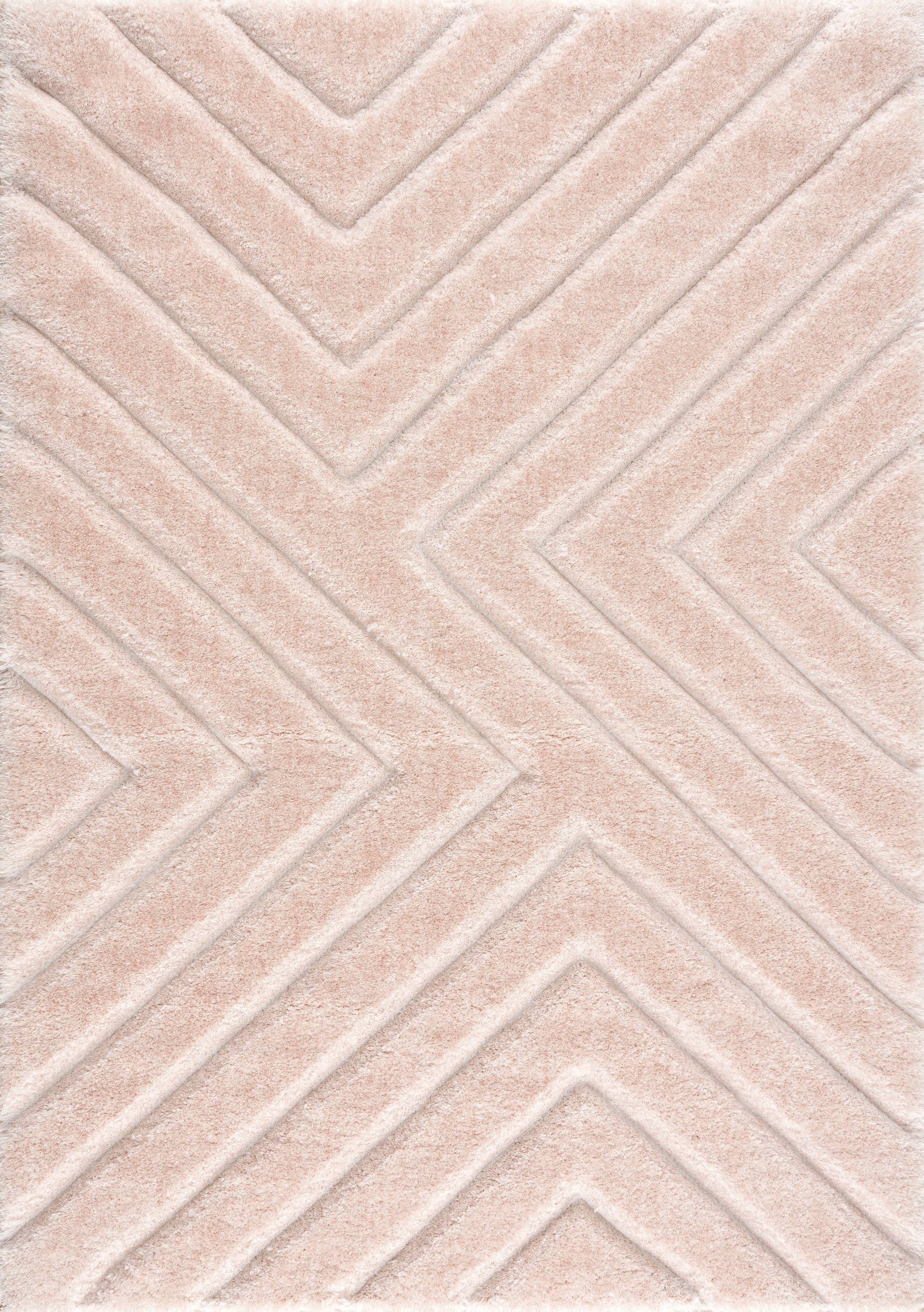 my home Hochflor-Teppich "Fiori" rechteckig 43 mm Höhe mit handgearbeitetem günstig online kaufen