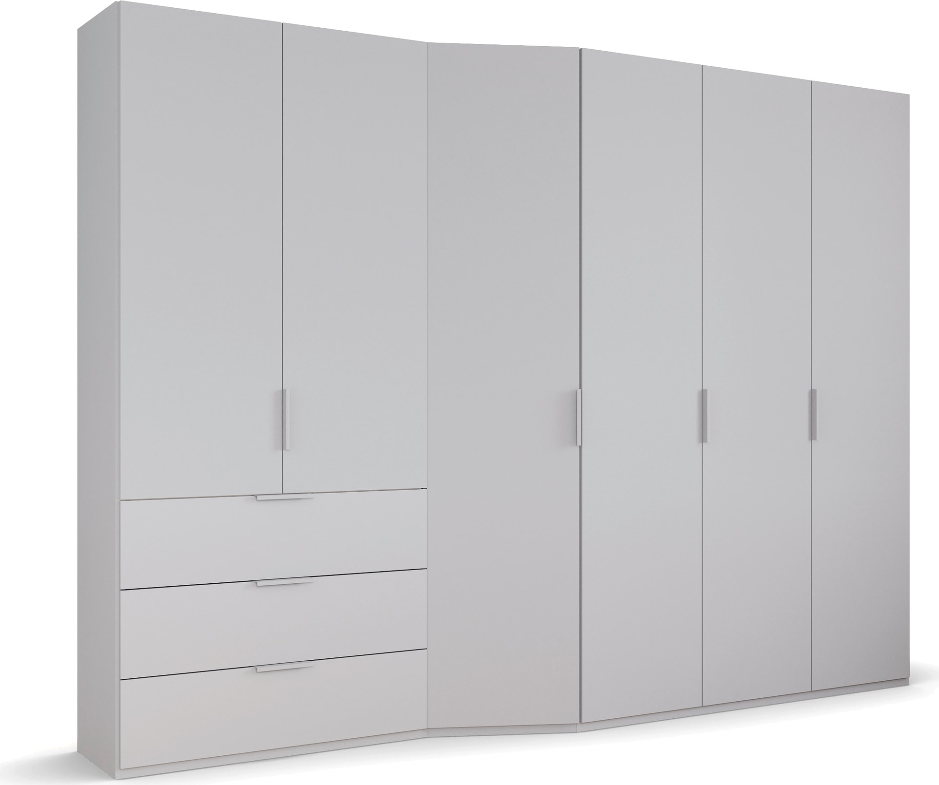 rauch "Kleiderschrank Schrank Garderobe Wäscheschrank WAVE" Breiten 247/297 cm, Höhe 222 cm, inkl. SOFT-CLOSE-FUNKTION, in 2 unterschiedlichen Tiefen, mit Soft-Close Funktion MADE IN GERMANY