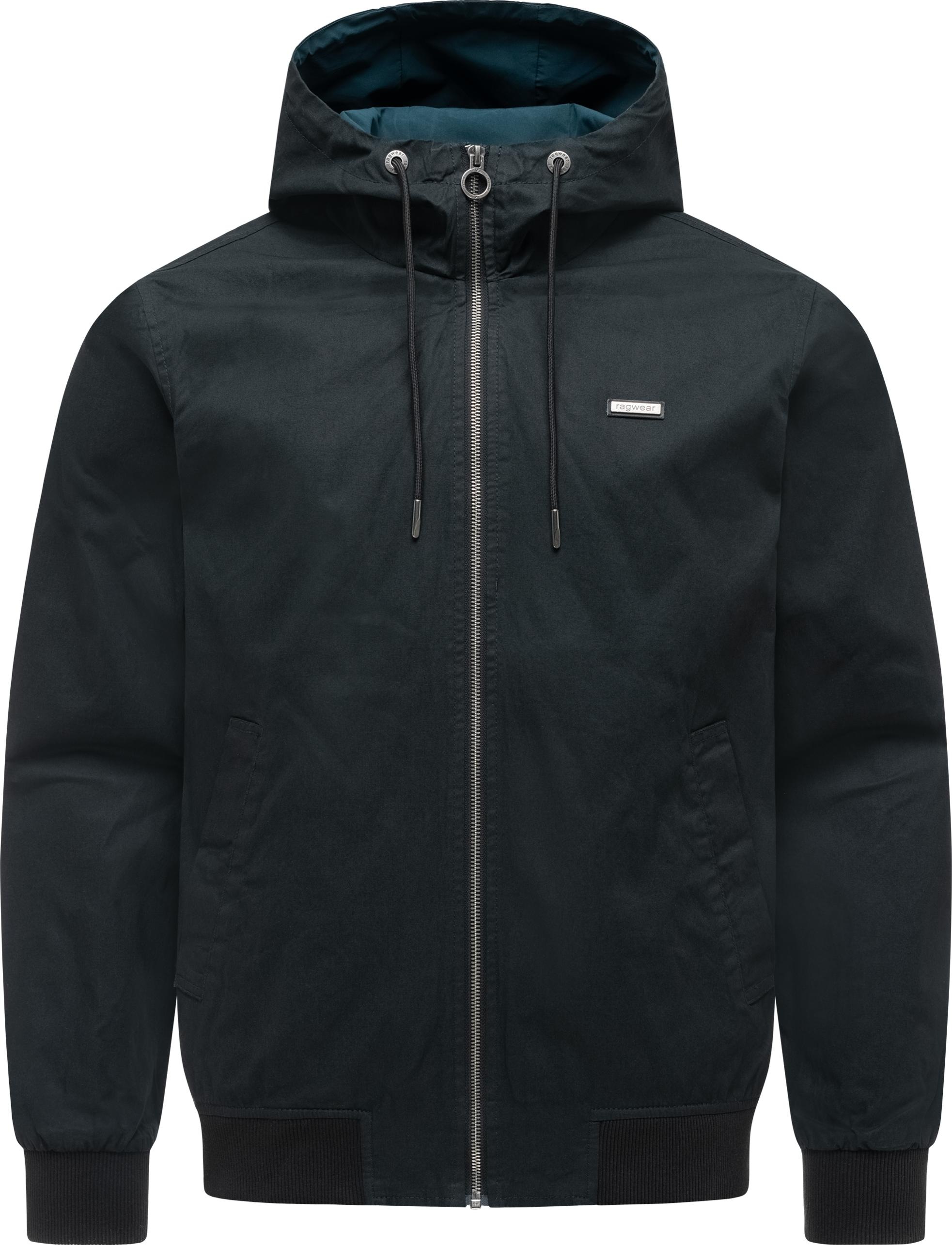 Outdoorjacke RAGWEAR "Stewie Vintage", Herren, Gr. XL (54), schwarz, Obermaterial: 100% Baumwolle; Futter: 100% Polyester, gerade hüftbedeckend, hoch geschlossener Ausschnitt, Ärmel ohne Ärmelschlitz Rippstrickbündchen, Jacken Outdoorjacke, stylische Herr
