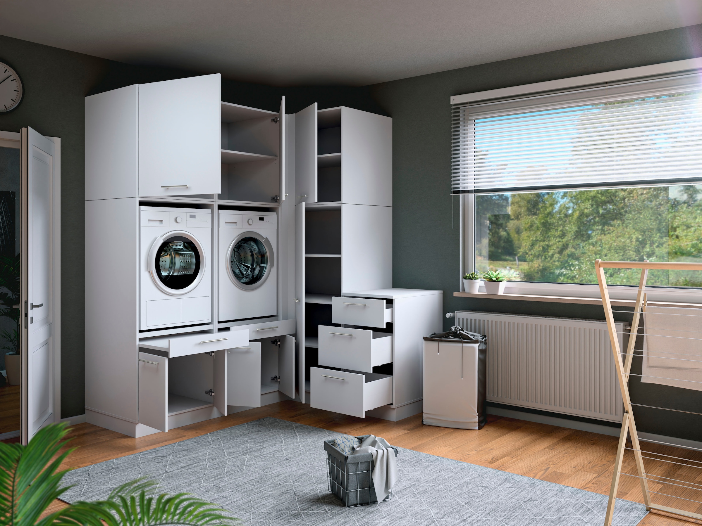 Laundreezy Mehrzweckschrank-Set »Laundreezy, 6-tlg. Mehrzweckschrank-Set B/H/T 203/238/68 cm« 6 Stk. tlg.