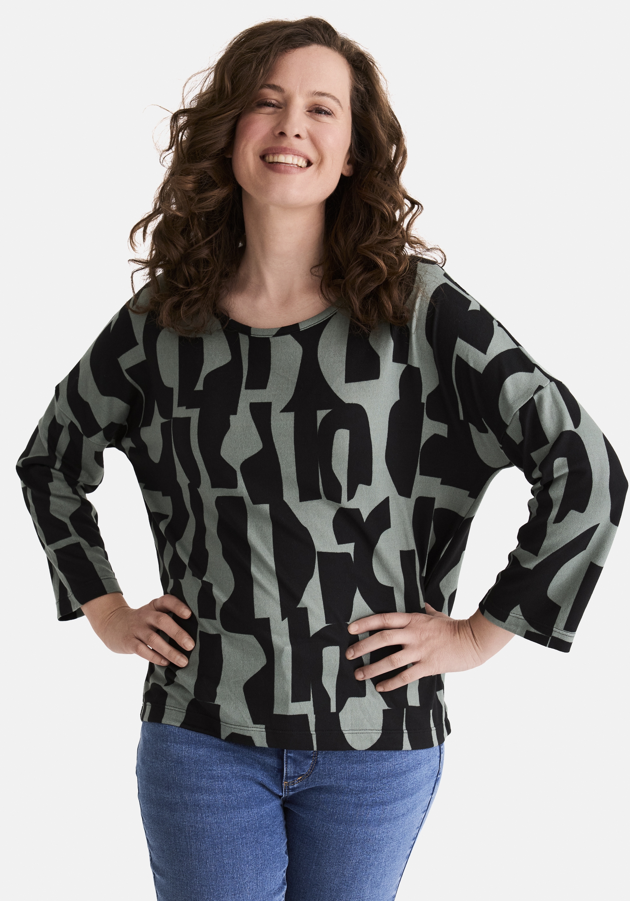 STOOKER WOMEN 3/4-Arm-Shirt "CARLY T-Shirt 3/4-Arm", Loose Fit Shirt Rundha günstig online kaufen