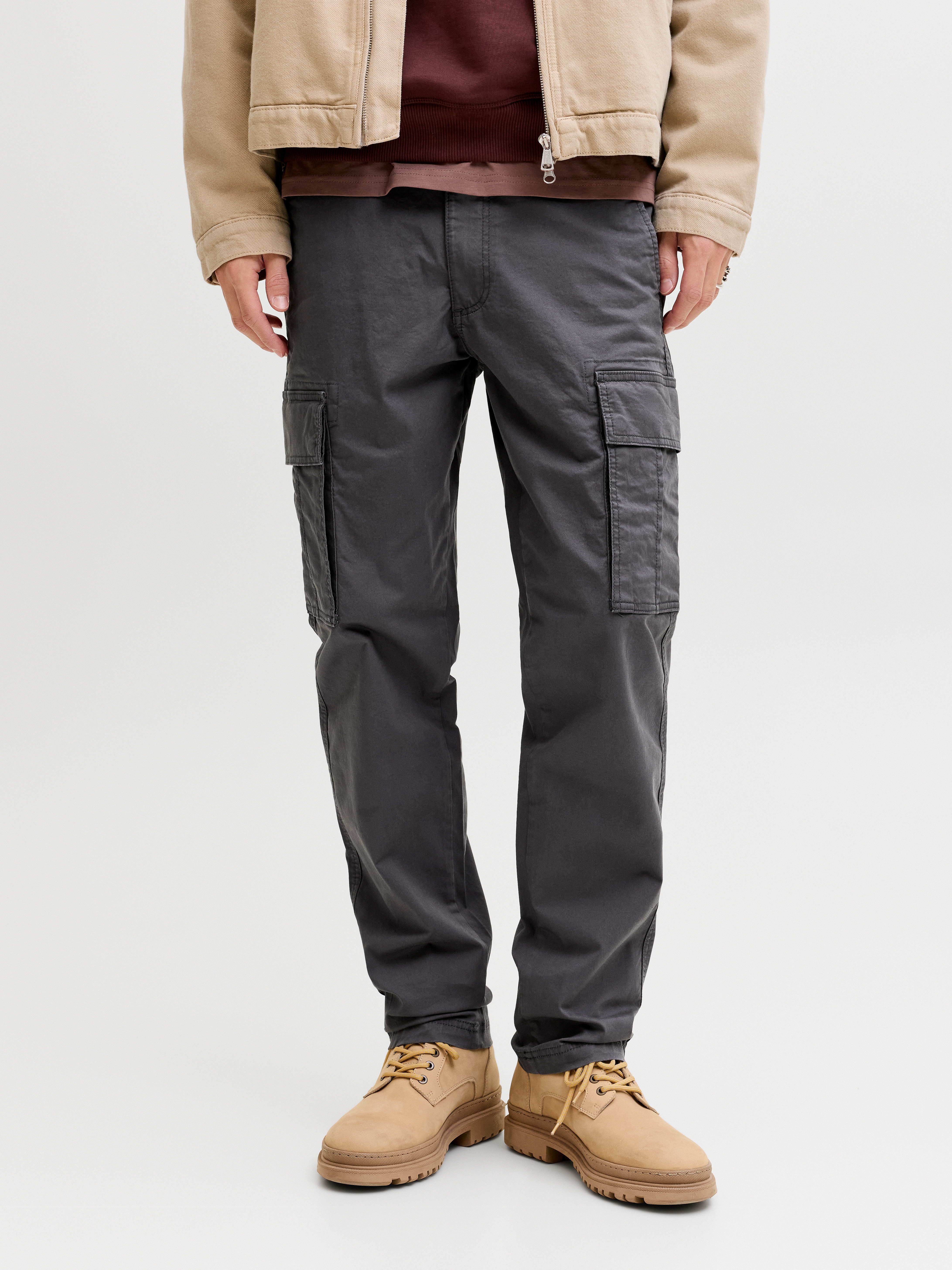 Jack & Jones Cargohose "JPSTKANE FRANK CARGO NOOS" Baumwollmischung, locker geschnitten