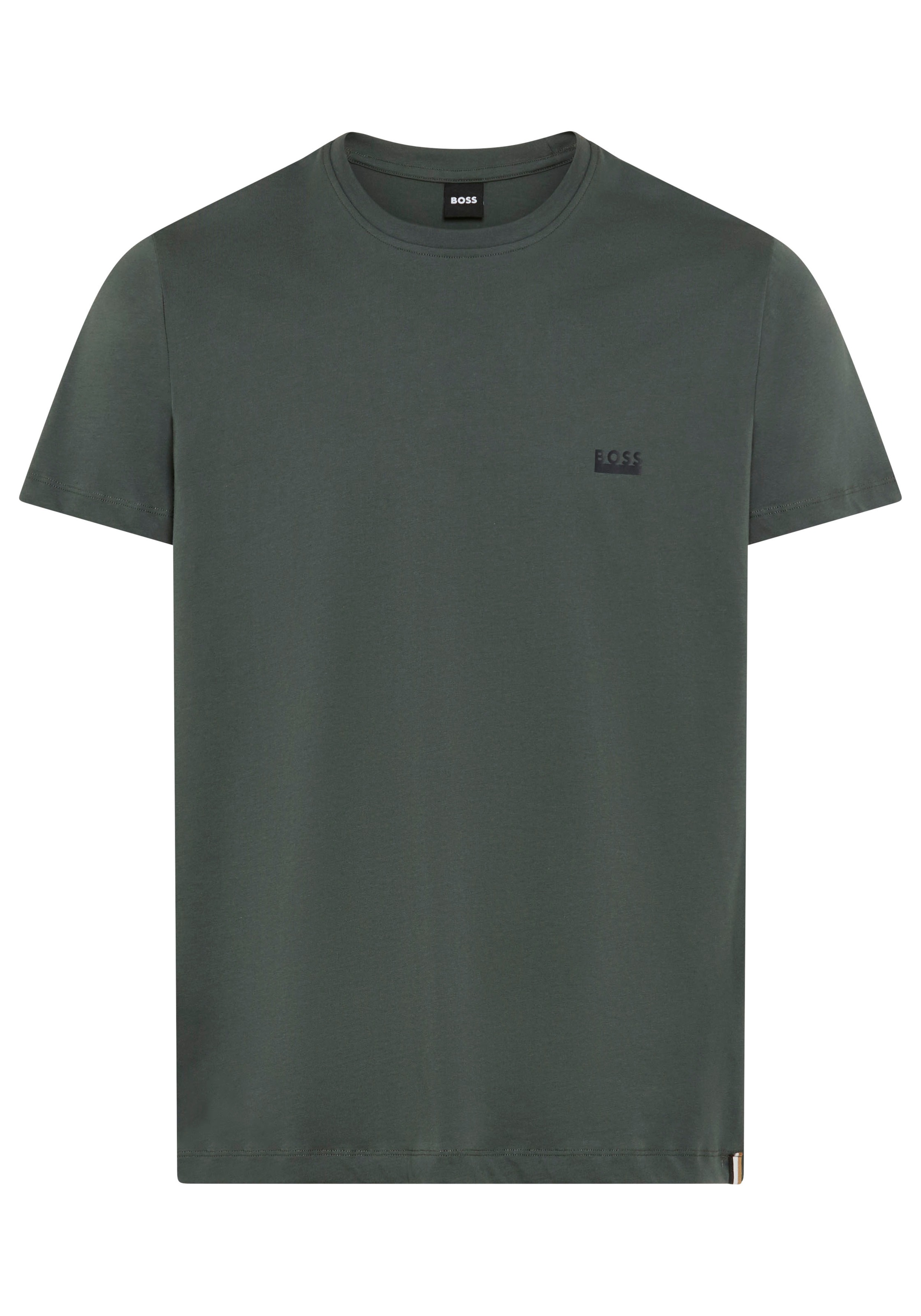 BOSS T-Shirt Rundhals, Jersey, kleines Logo, regular fit günstig online kaufen