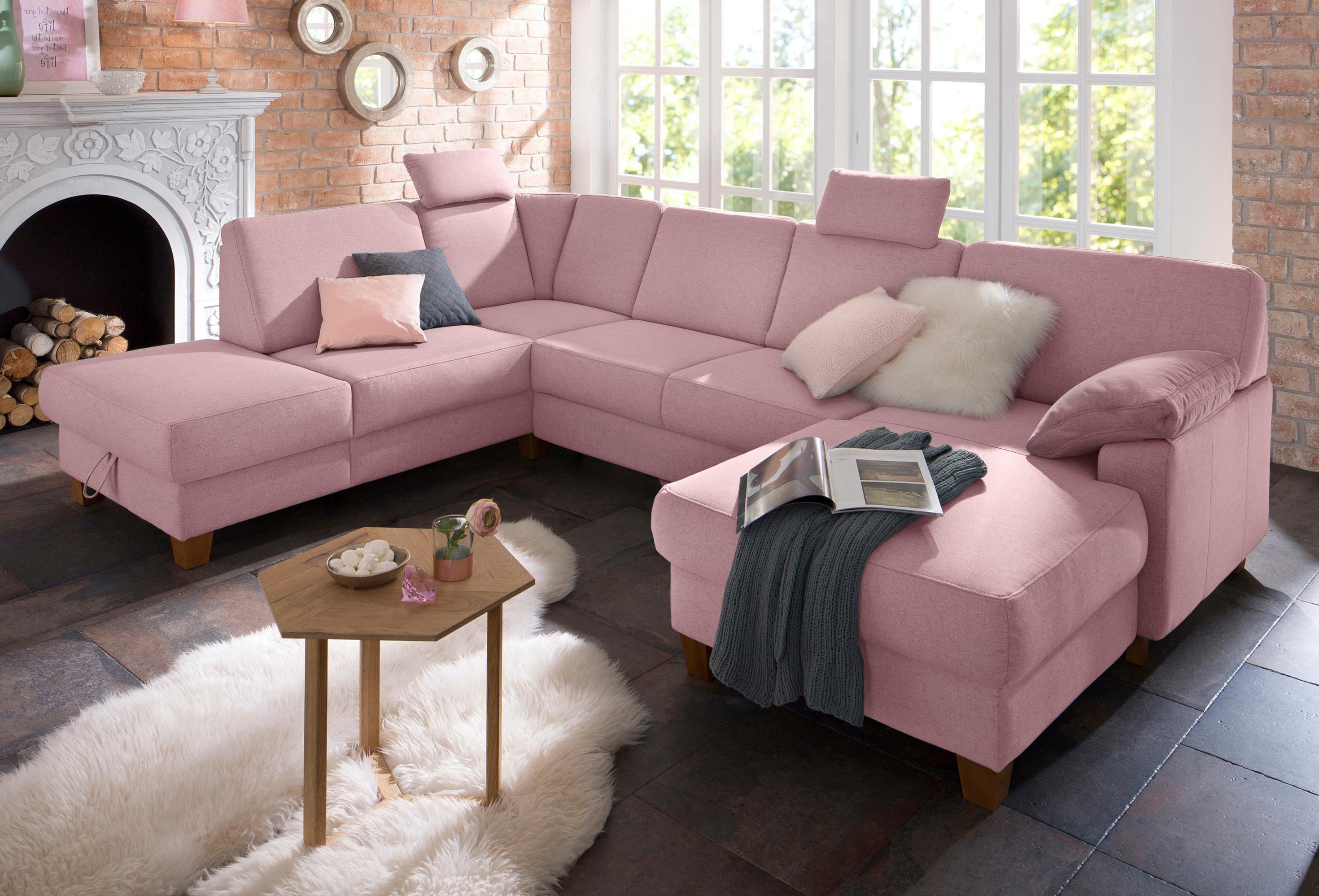 Thumbnail - Home affaire Wohnlandschaft "Belfort U-Form", mit Federkern, wahlweise mit Bettfunktion und Stauraum