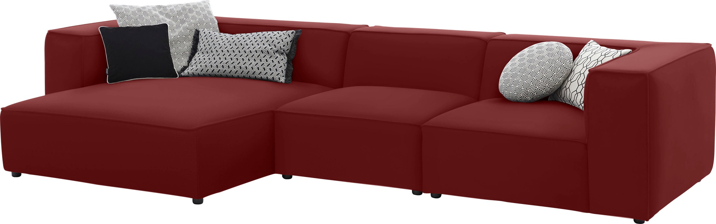 W.SCHILLIG Ecksofa »around-the-block«, mit eleganter Biese, mit Federkern, Breite 341 cm