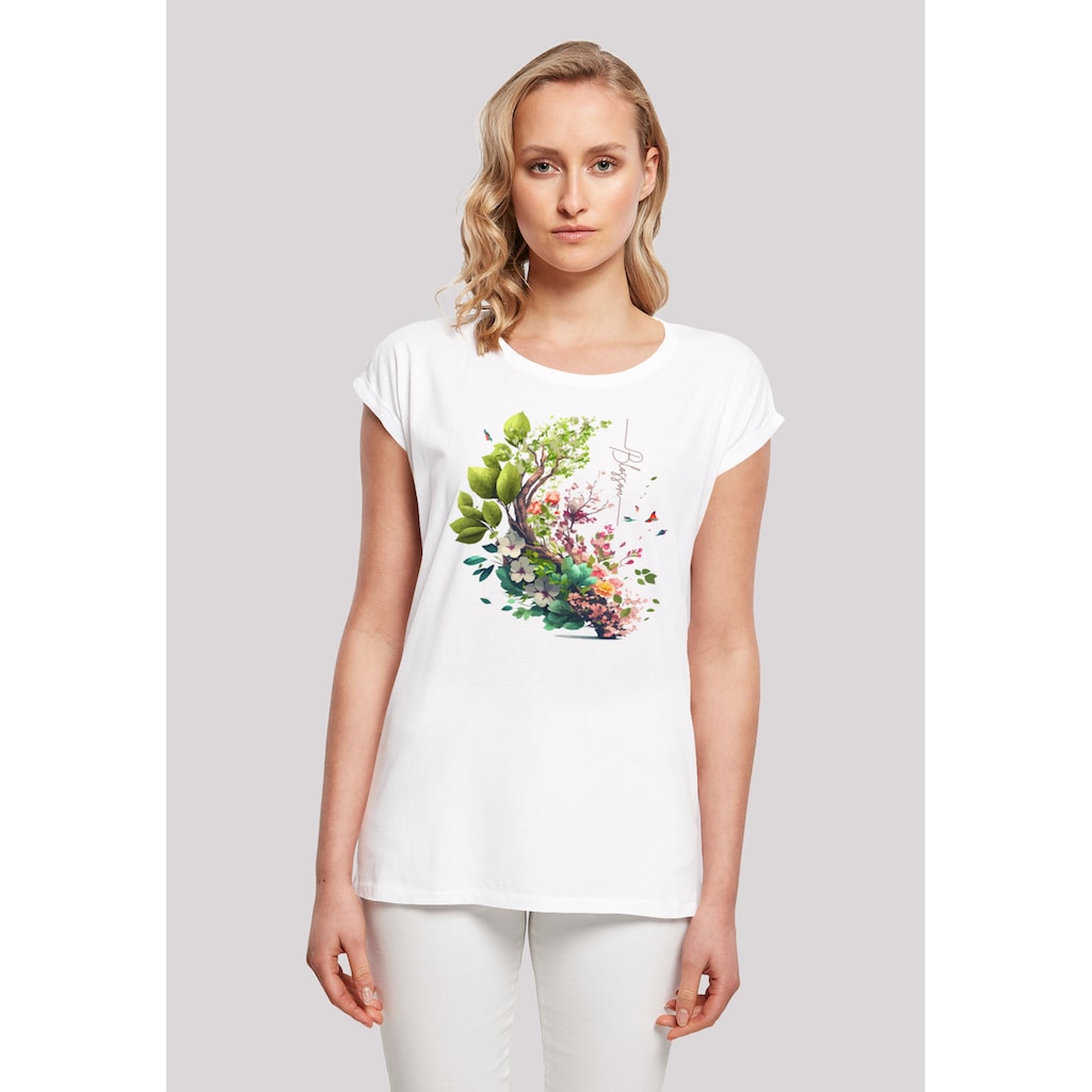 F4NT4STIC T-Shirt »Baum mit Blumen«