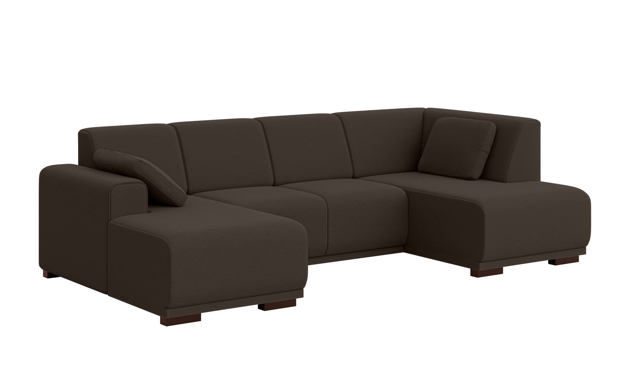 Home affaire Wohnlandschaft »BORNHOLM U-Form mit Recamiere rechts/links, B/T/H: 300/162/85 cm«, U-Form mit Wellenunterfederung, Recamiere rechts oder links bestellbar