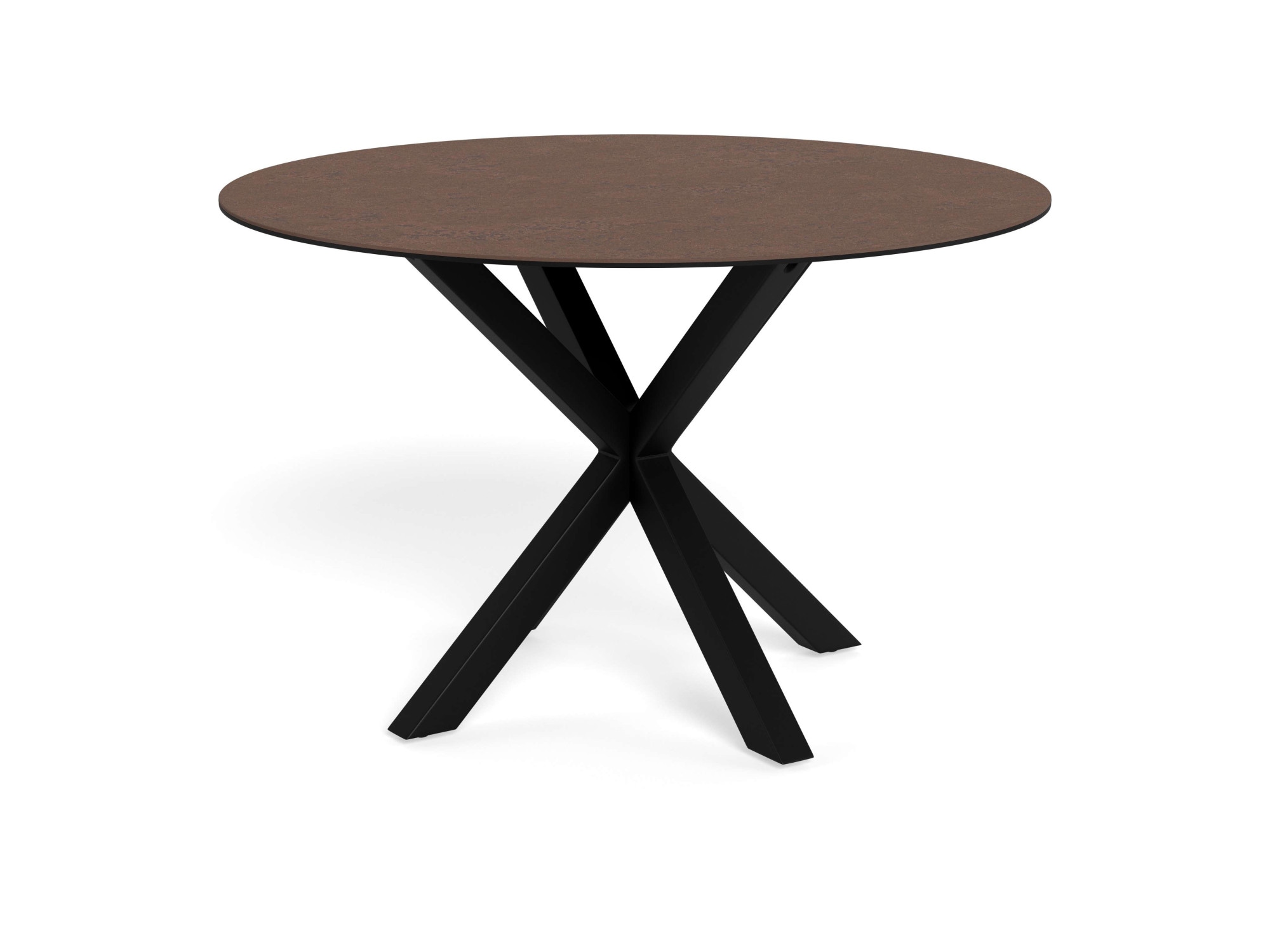 ACTONA GROUP Esstisch "Heaven, runde Tischplatte aus Keramik o. Glas & belastbar bis 100 kg" Esstisch, OTTOs Choice, Tischplatte aus rauer Keramik, schwarz gestell, Rund, 119x75,5