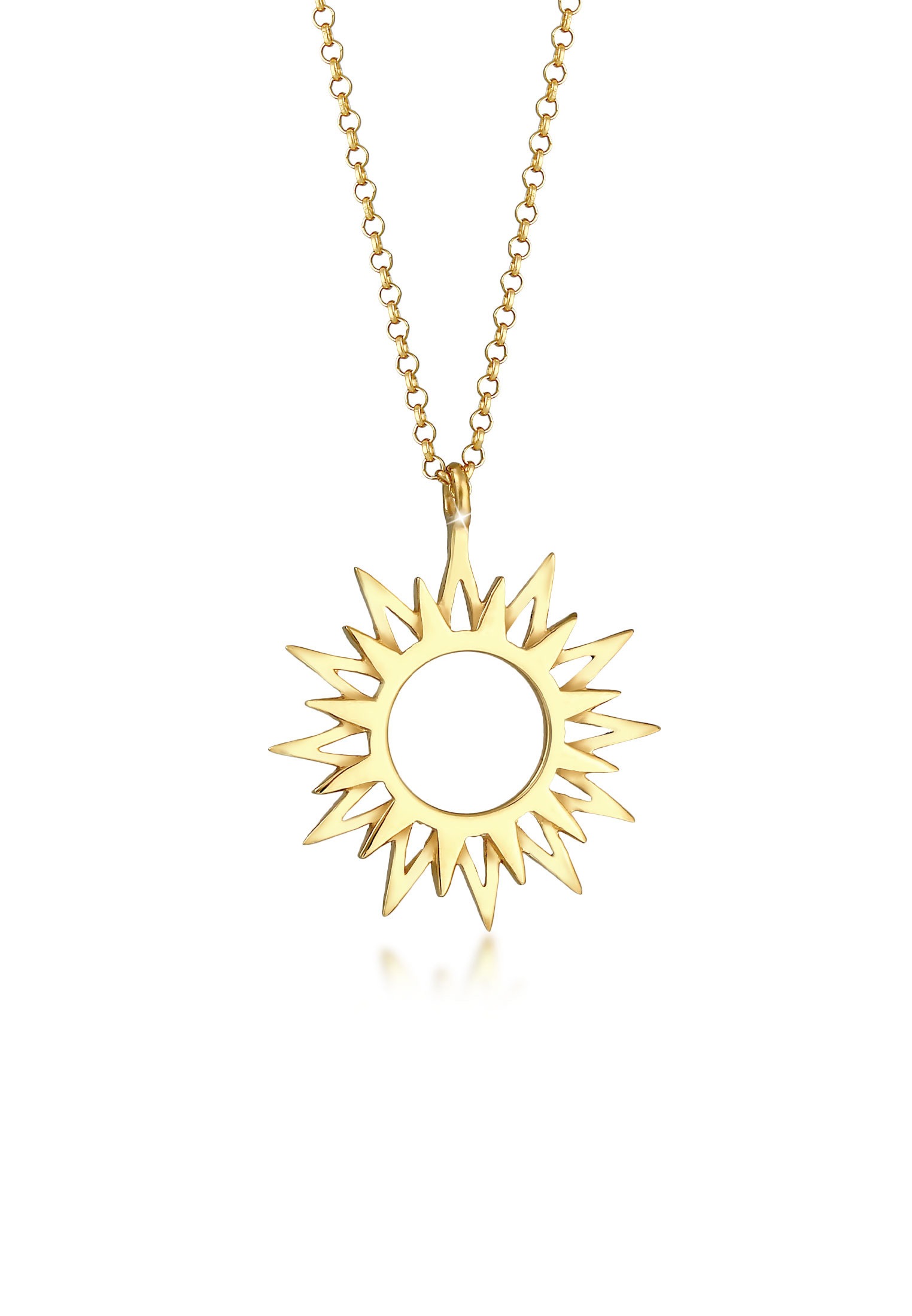 Elli Kette mit Anhänger »Sonne Sun Strahlen Astro Symbol 925 Silber«