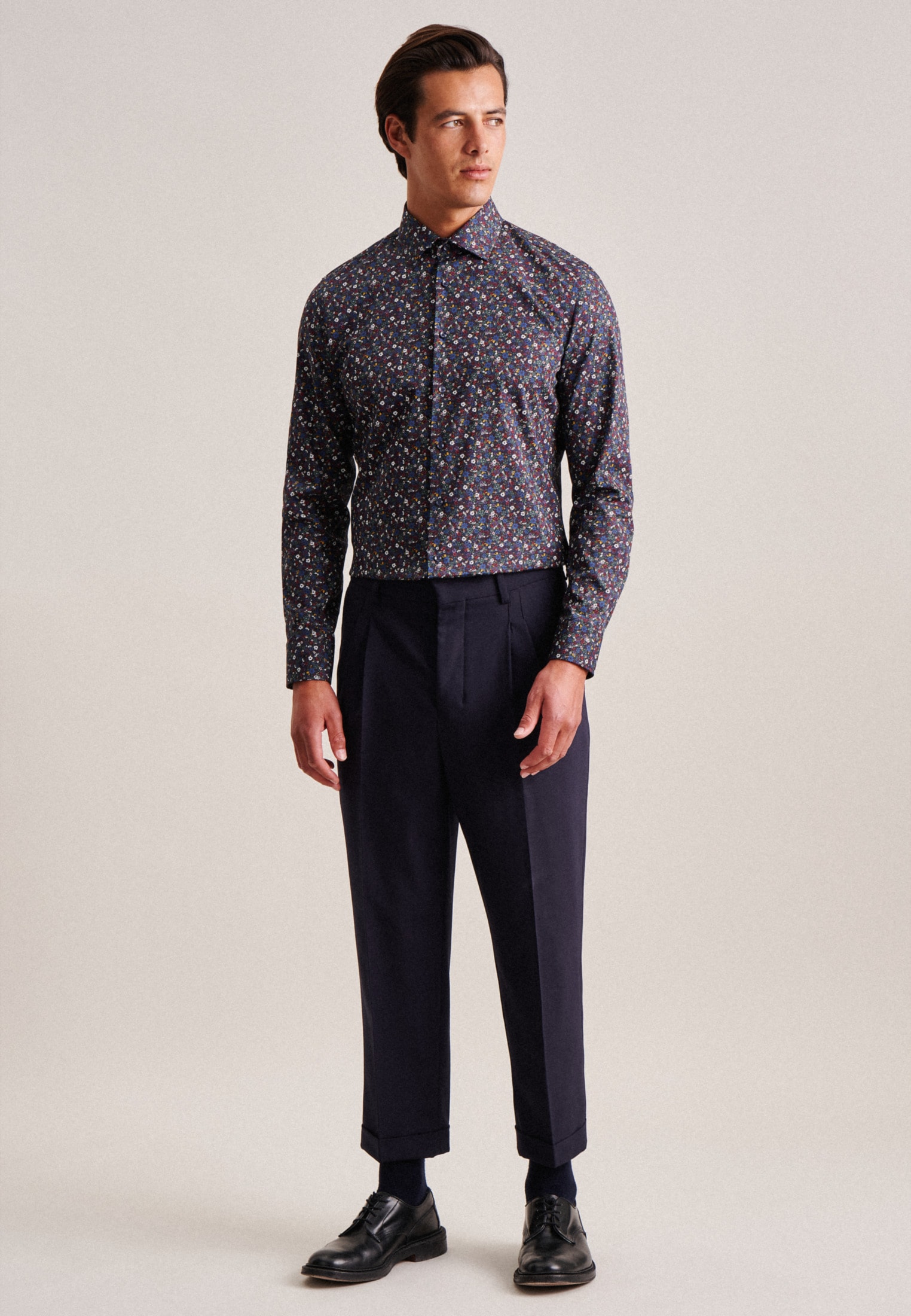 seidensticker Businesshemd »Slim«, Slim Langarm Kentkragen Floral