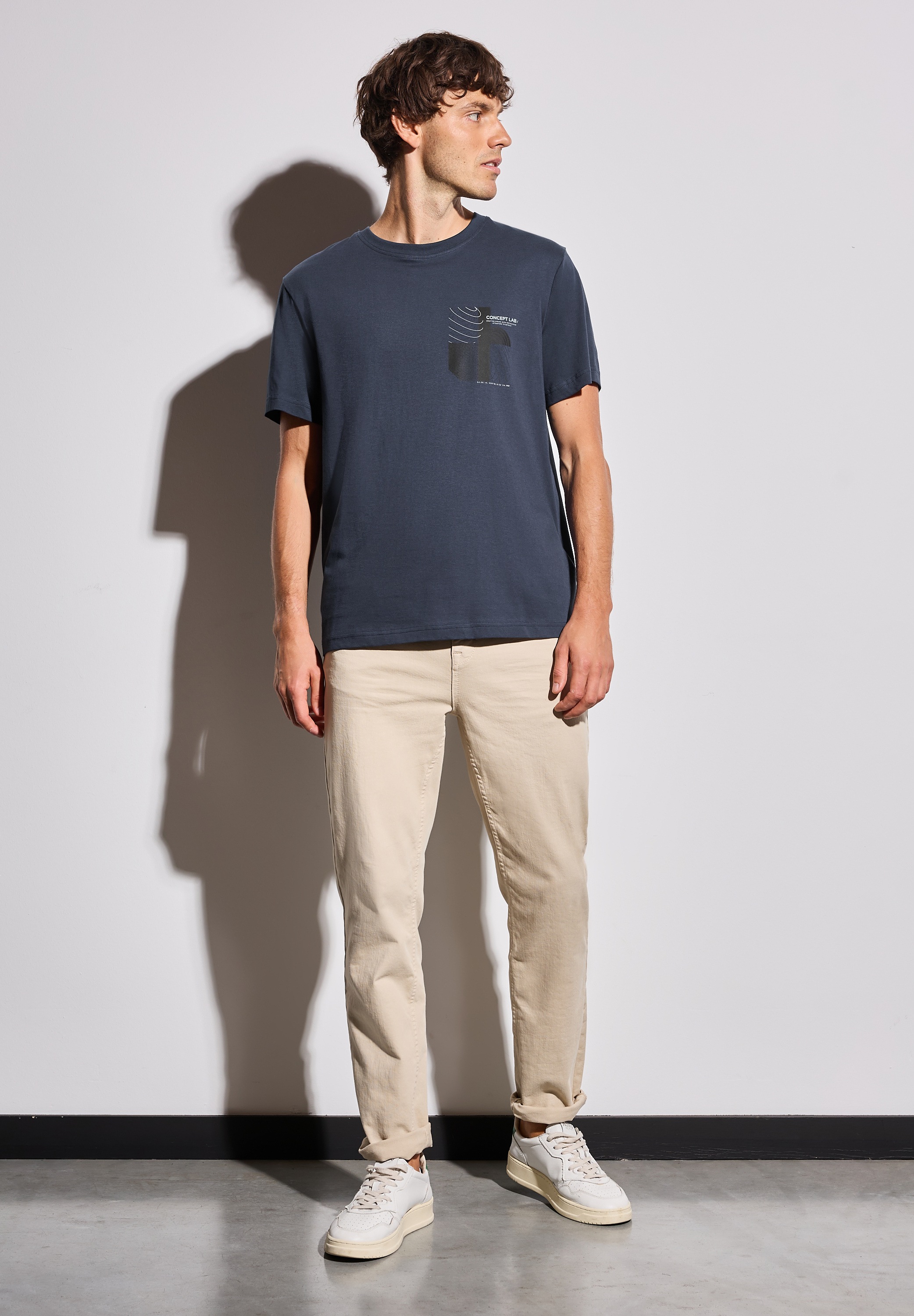 STREET ONE MEN T-Shirt, mit Rundhalsausschnitt