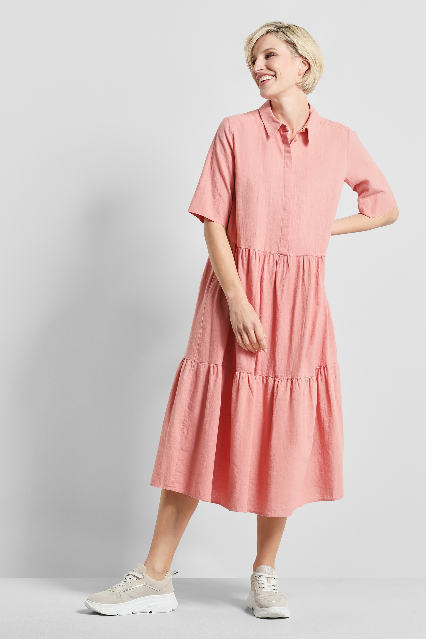 bugatti Hemdblusenkleid, mit kurzen und Hemdkragen Ärmeln | BAUR kaufen