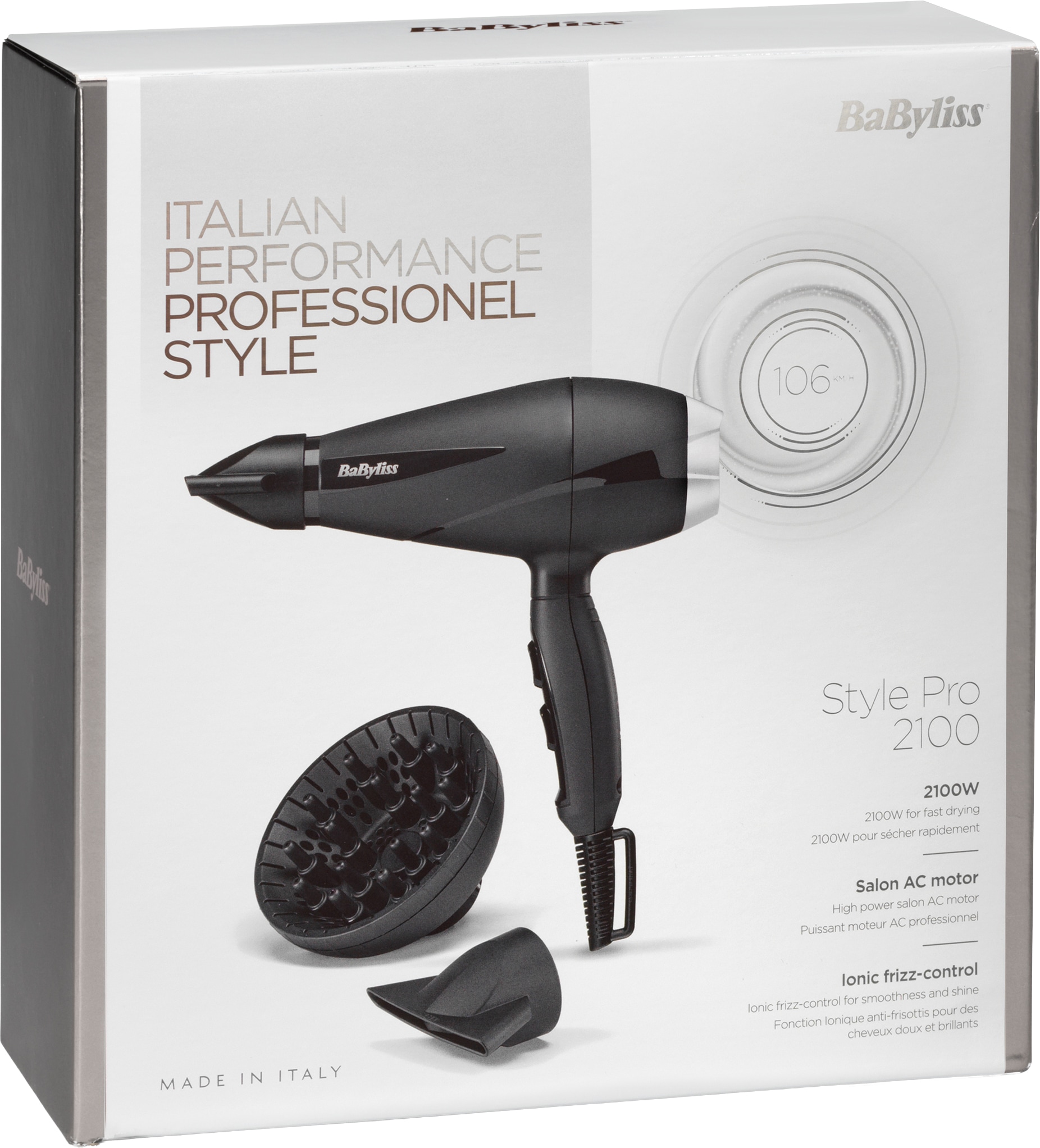 BaByliss Haartrockner »Style Pro 2100« 2.100 W BaByliss Style Pro 2100 Haartrockner mit Ionen für Glanz, 6710DE